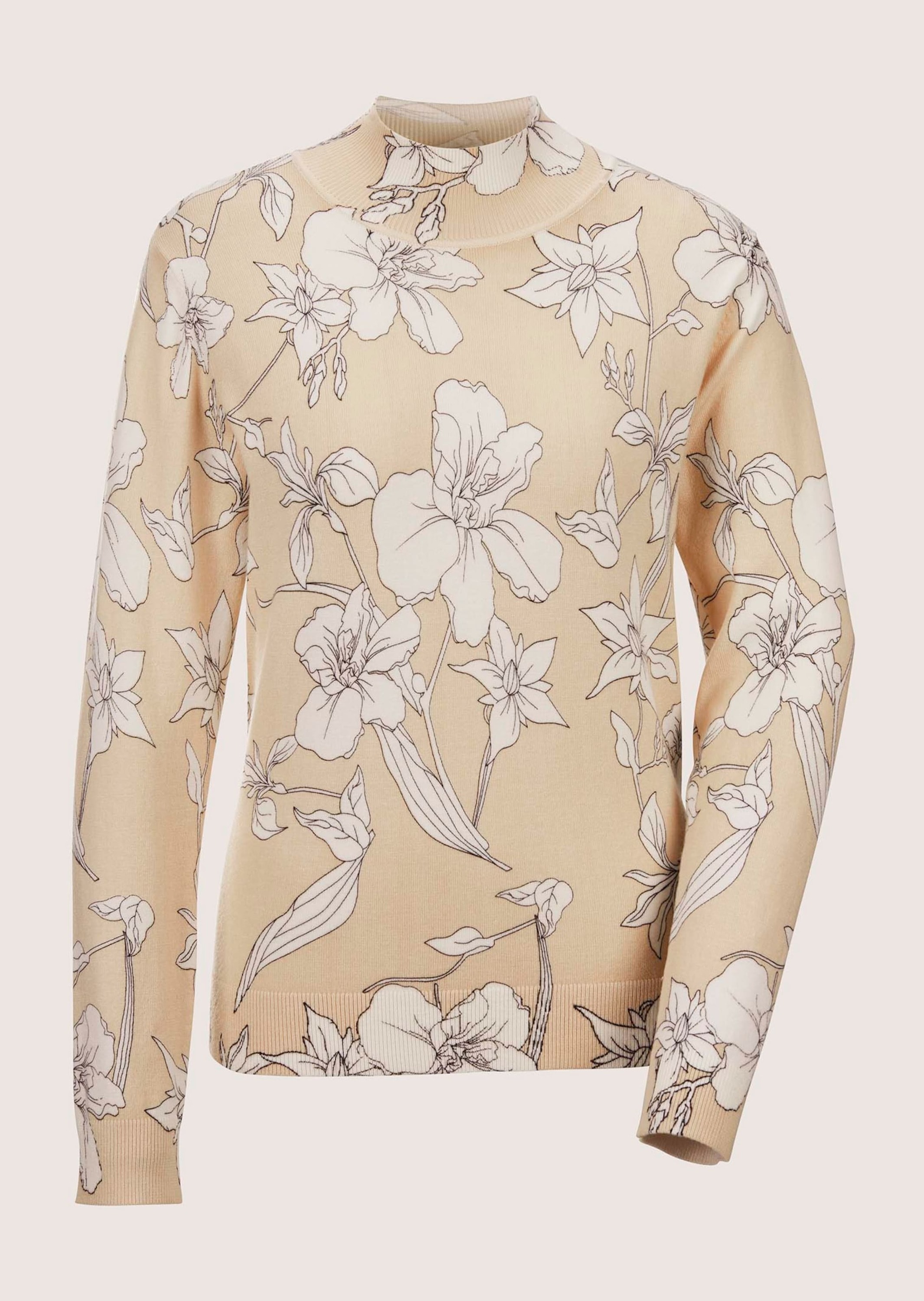 MADELEINE Longpullover "Pullover Feinstrick-Pullover mit Unikat-Print" günstig online kaufen