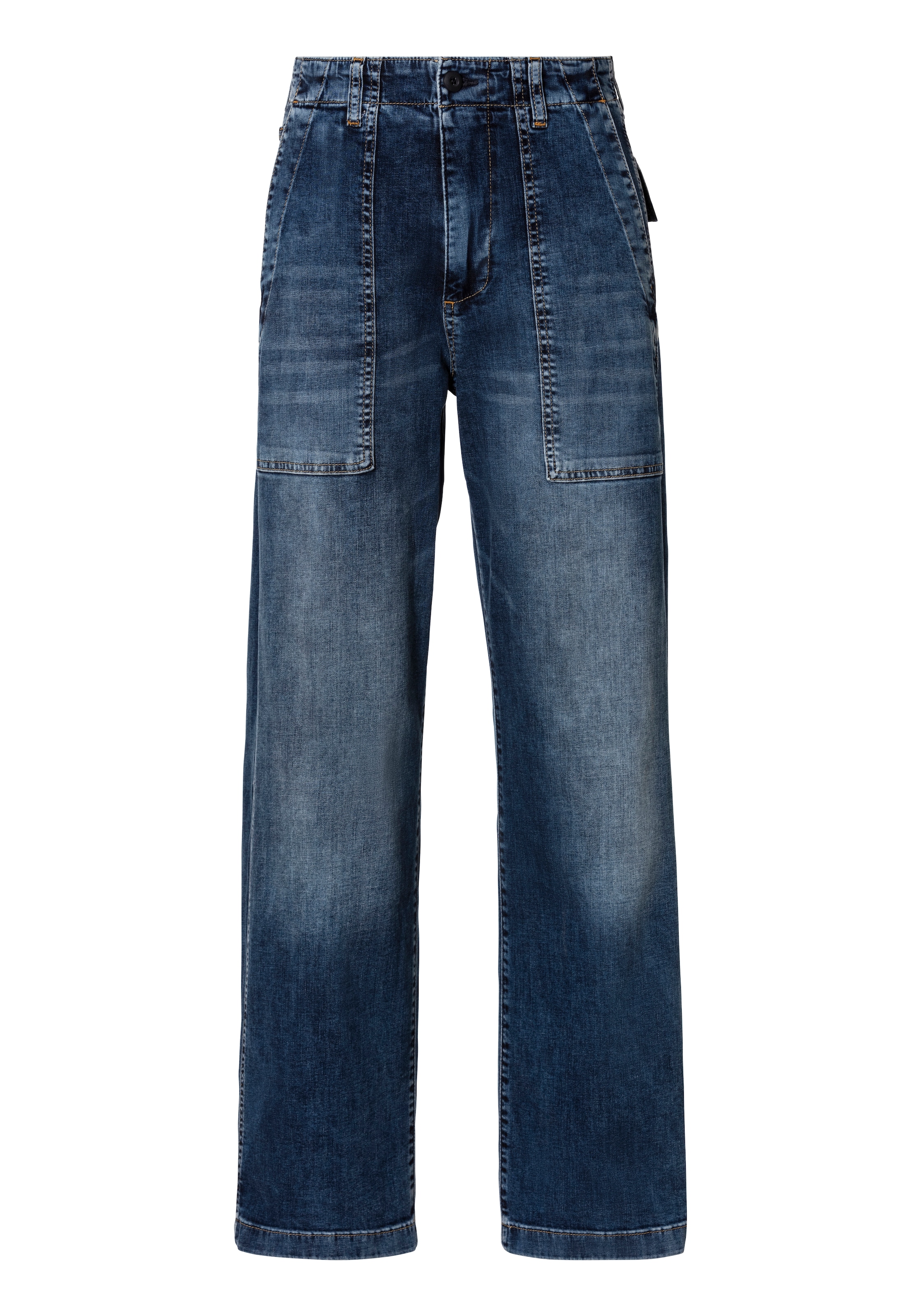 Herrlicher 5-Pocket-Jeans "Fatique Women Wide Recycled Light Denim", mit gr günstig online kaufen