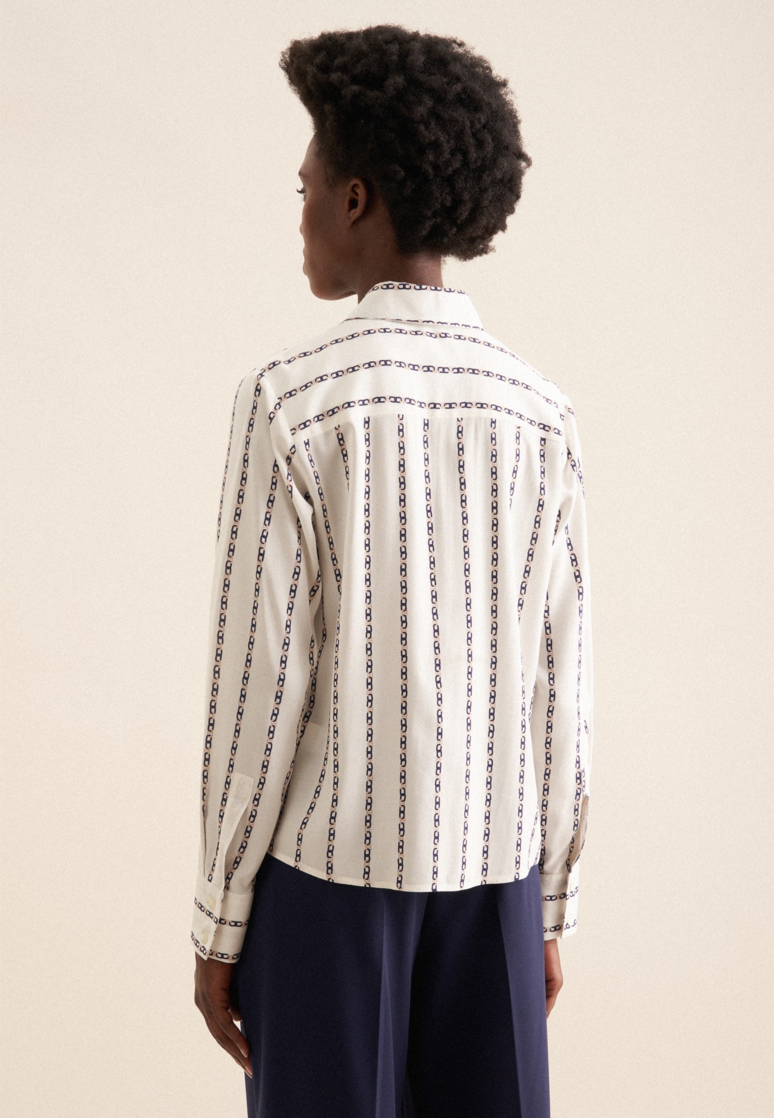 seidensticker Hemdbluse "Schwarze Rose" 1/1 Kragen Kettenprint günstig online kaufen