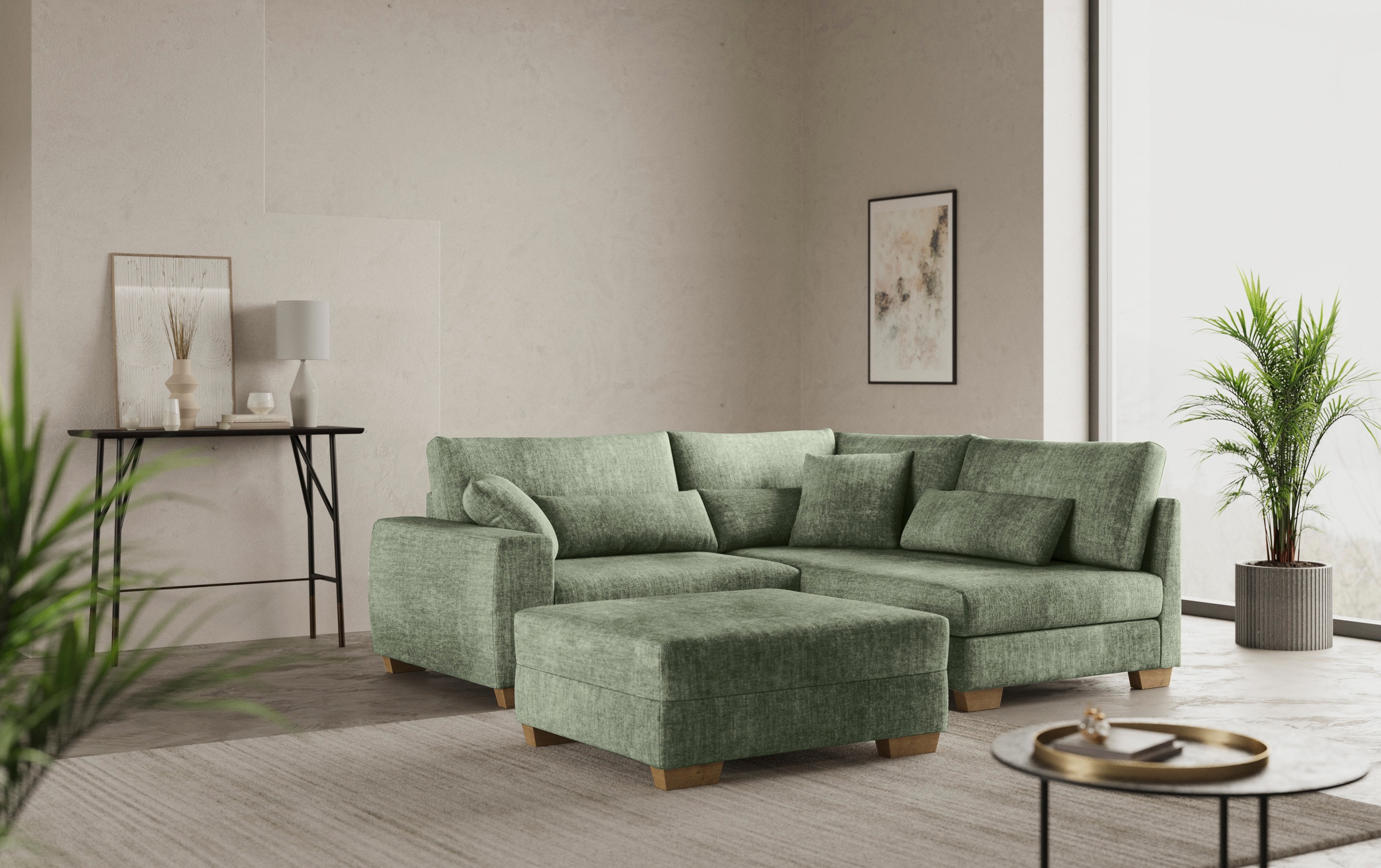 Mr. Couch Hocker "Helena", Mit DuraSpring-Taschenfederkern, bis 140 kg bela günstig online kaufen