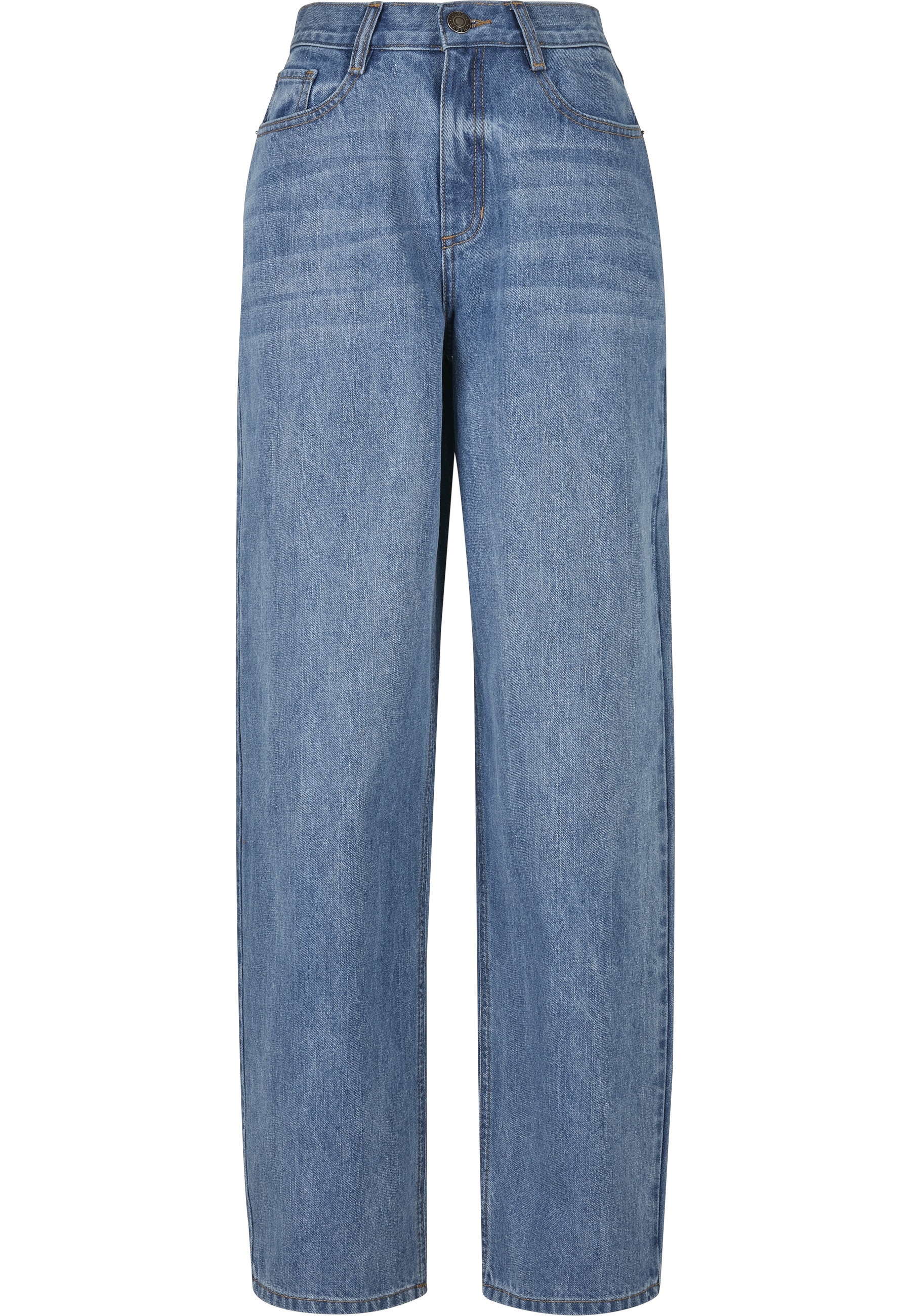 URBAN CLASSICS Bequeme Jeans "Urban Classics Damen Ladies High Waist 90´S Wide Leg Denim Pants" 1 Stk.