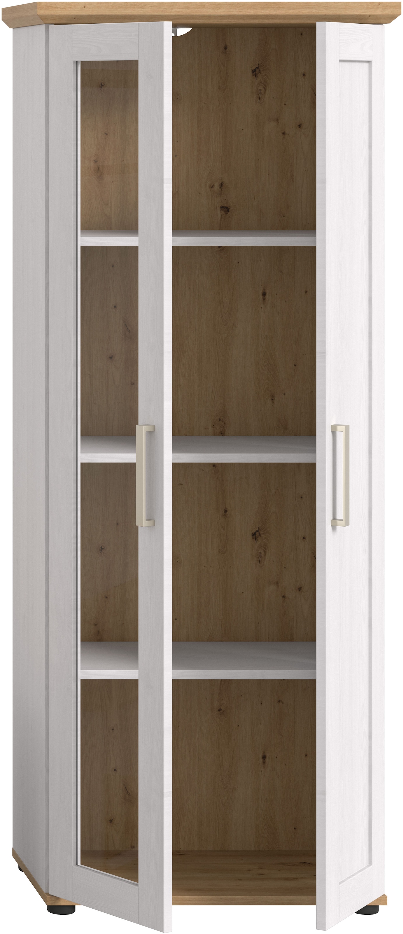 Home affaire Vitrine »Cosenza, Höhe 161 cm, 2 Türen, 4 Fächer«, (1 St.), Vitrine, Höhe 161 cm, Wohnzimmer, Esszimmer