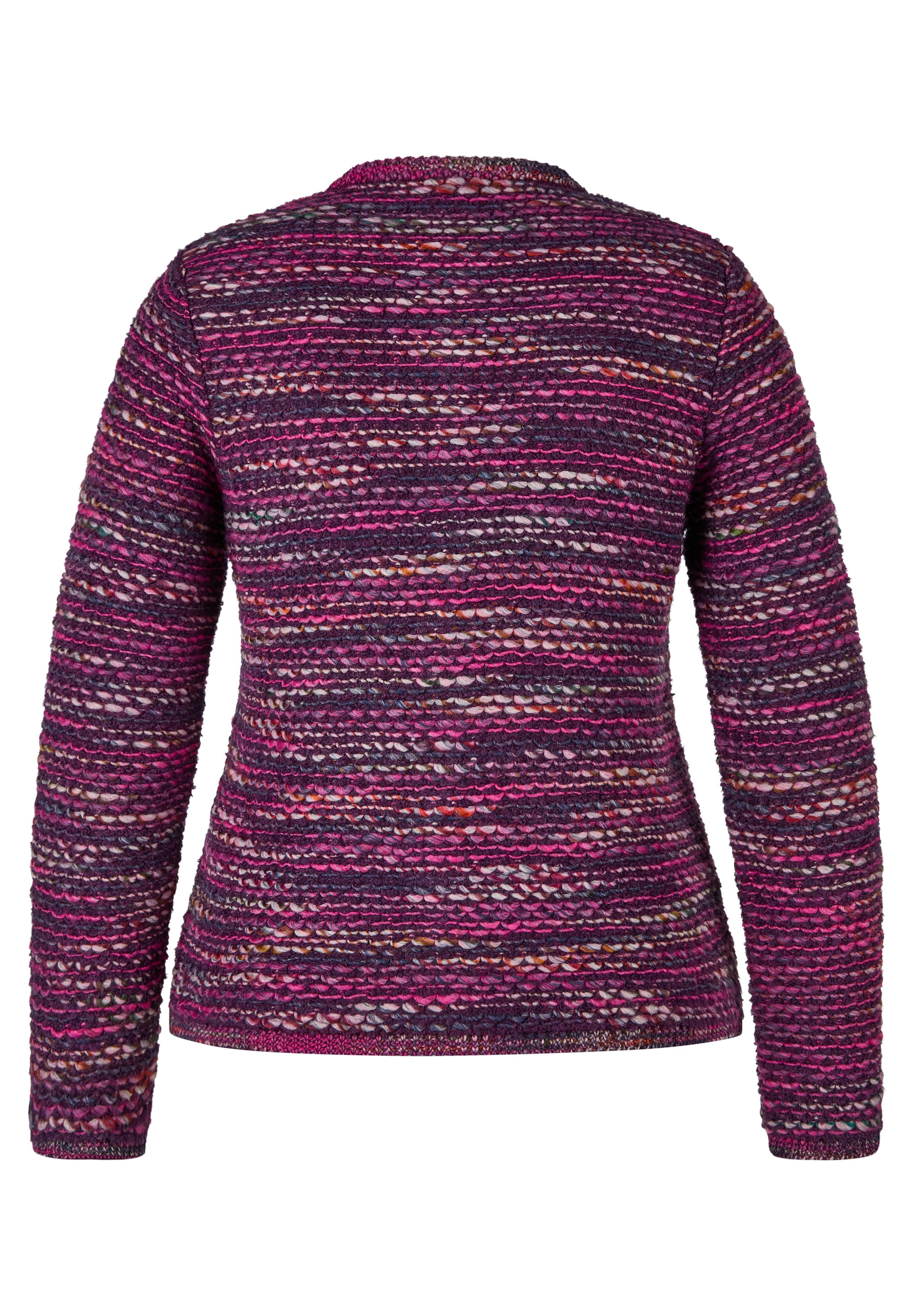 Rabe Cardigan Strickjacke / melierte-bunte Optik / mit Reißverschluss