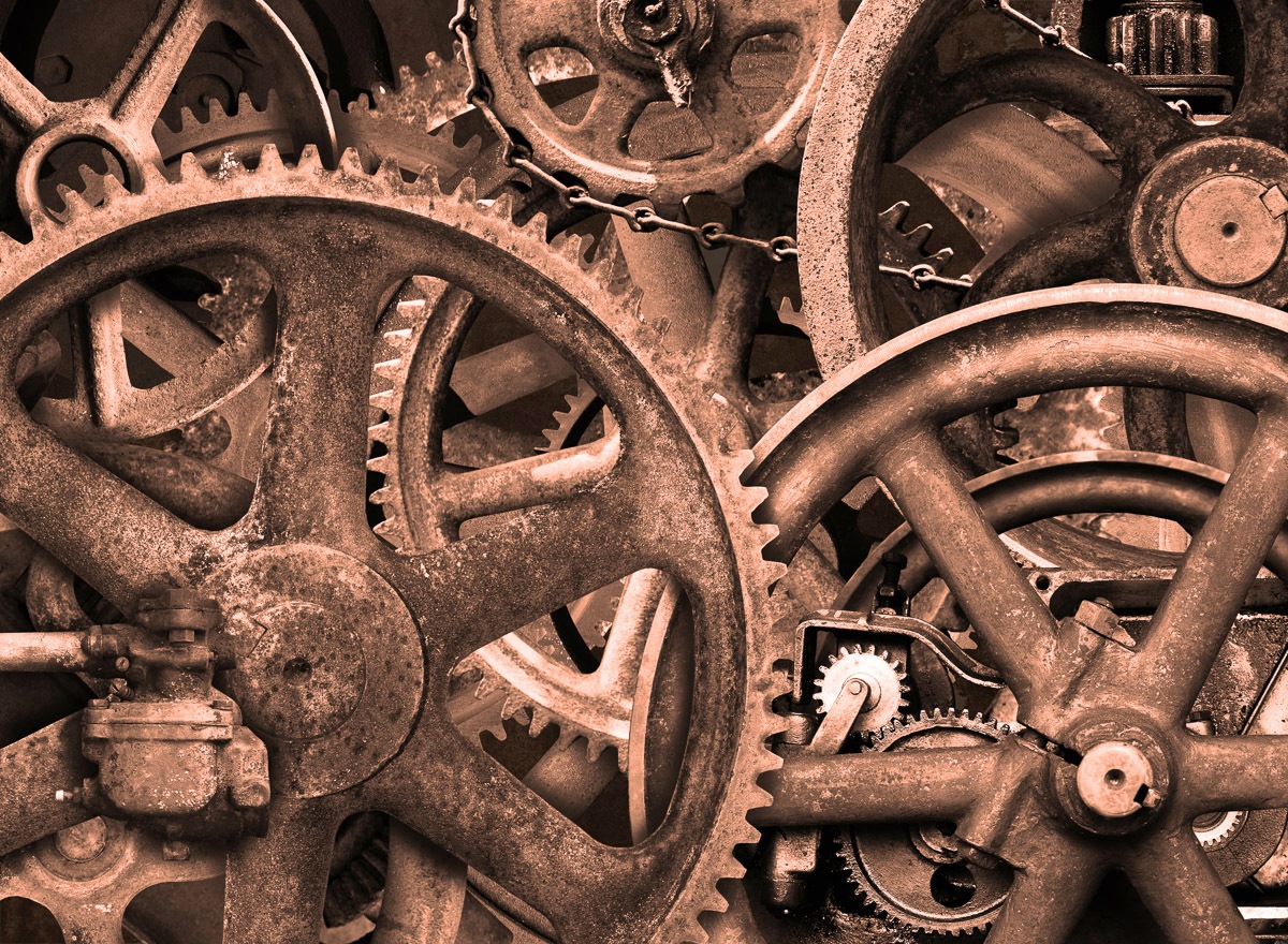 Papermoon Fototapete »Industrieller Steampunk«