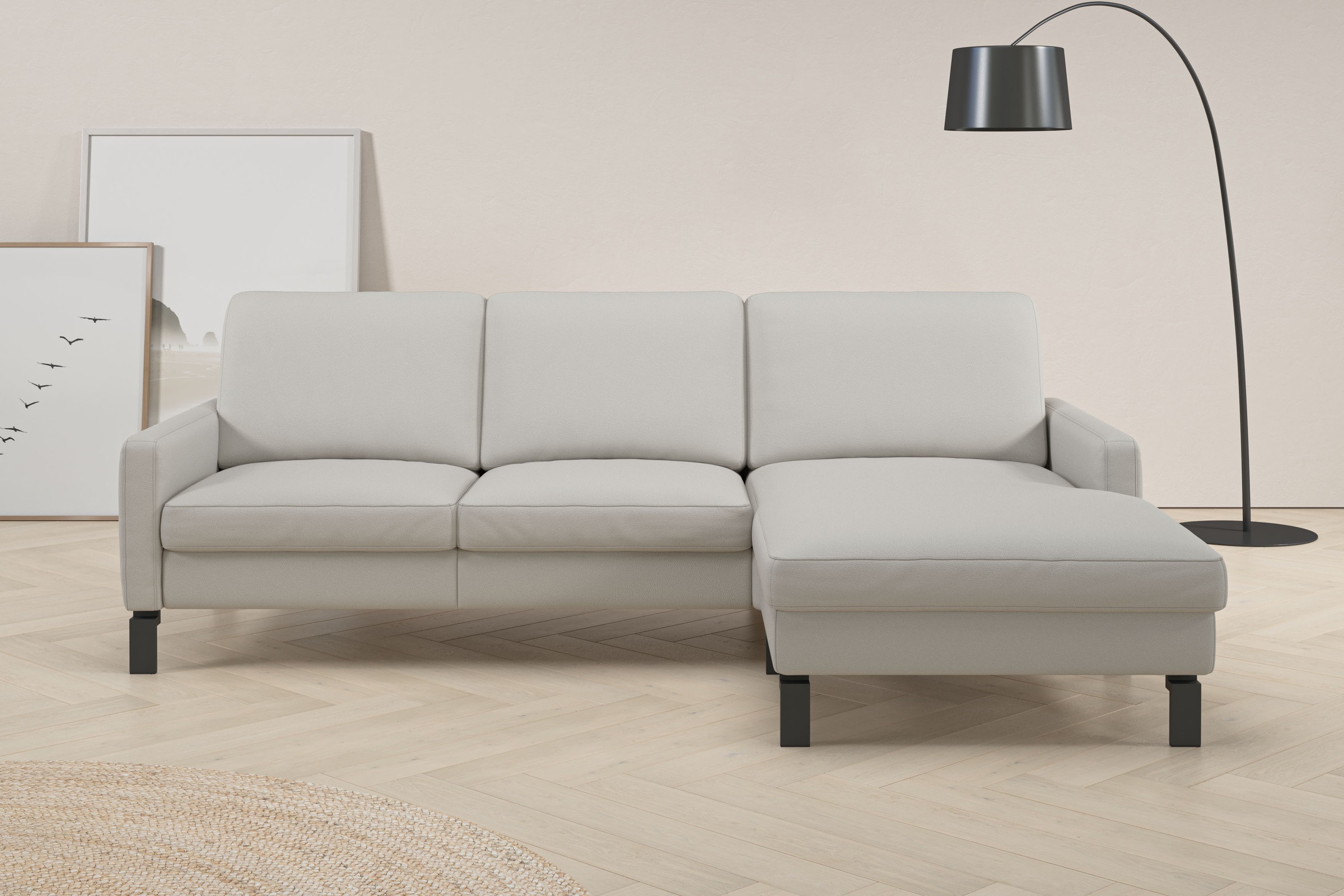 Home affaire Ecksofa inkl. saugroboterfreundliche Höhe & schmale Armlehnen günstig online kaufen