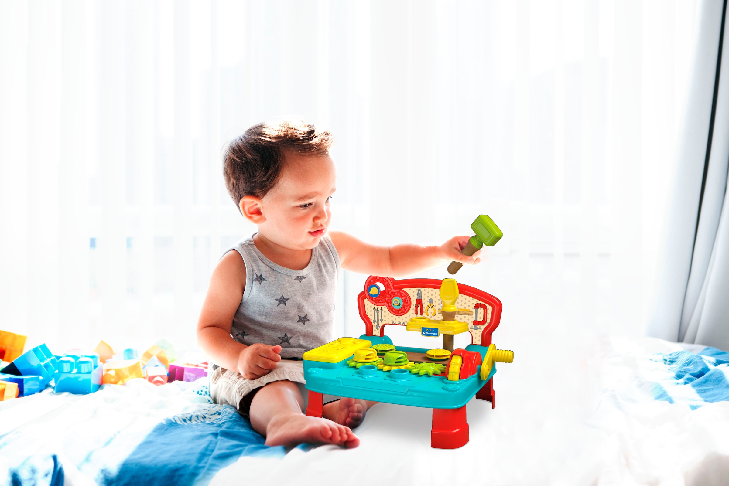 Clementoni® Lernspielzeug »Baby Clementoni, Werkbank mit Zubehör«, Made in Europe
