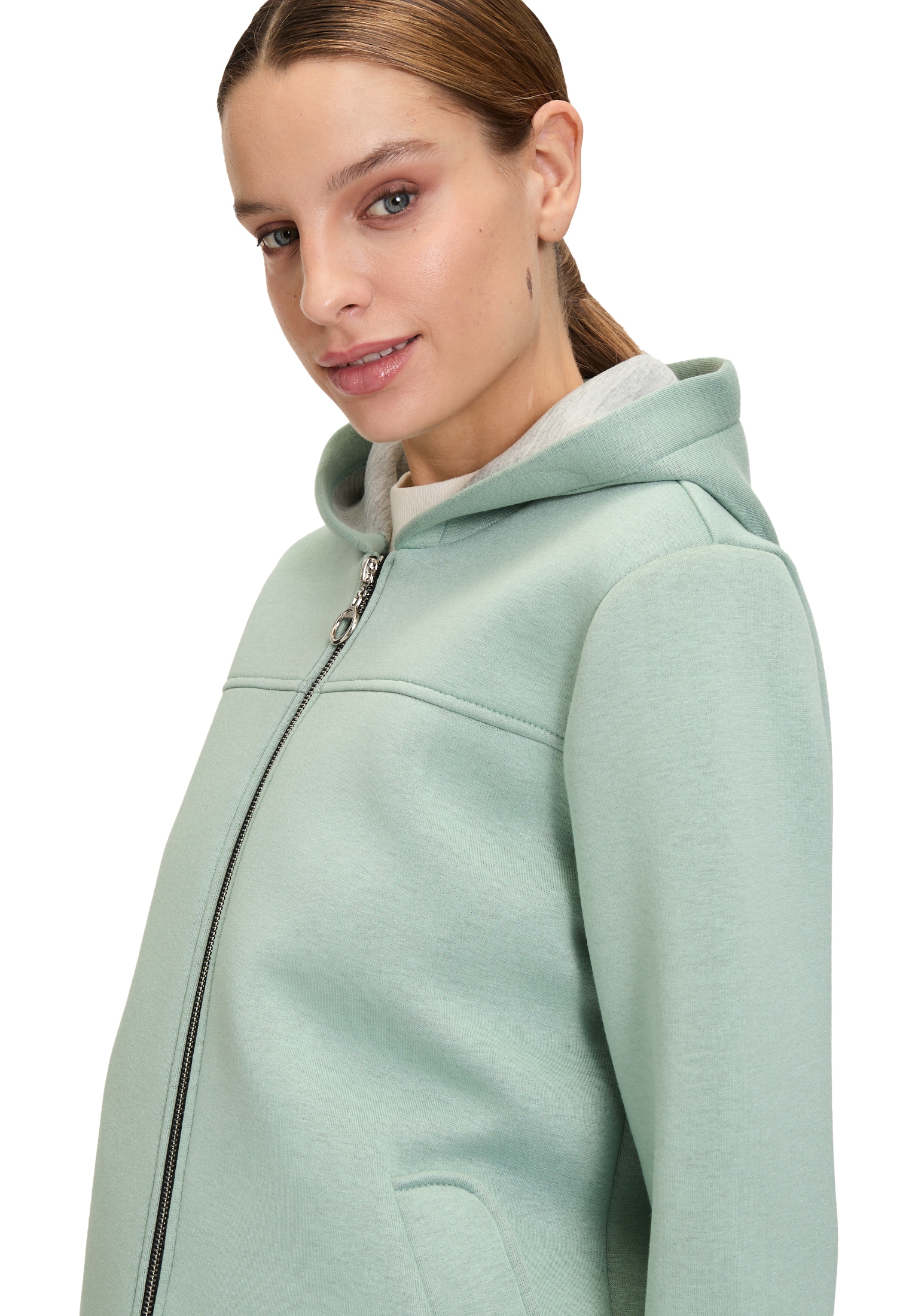 Amber & June Outdoorjacke »Amber & June Übergangsjacke mit Kapuze«, mit Kapuze