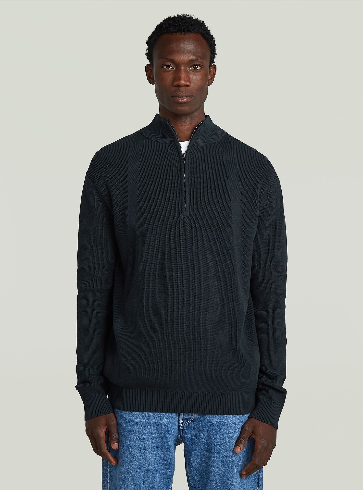 G-STAR Longpullover "Structured Half Zip Knit" günstig online kaufen