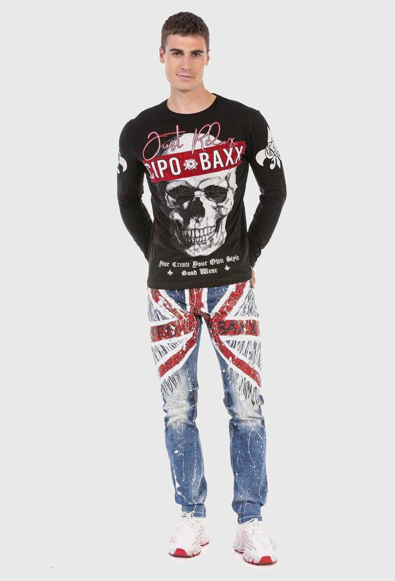 Cipo & Baxx 5-Pocket-Jeans »Cipo & Baxx Jeans« mit coolem Print