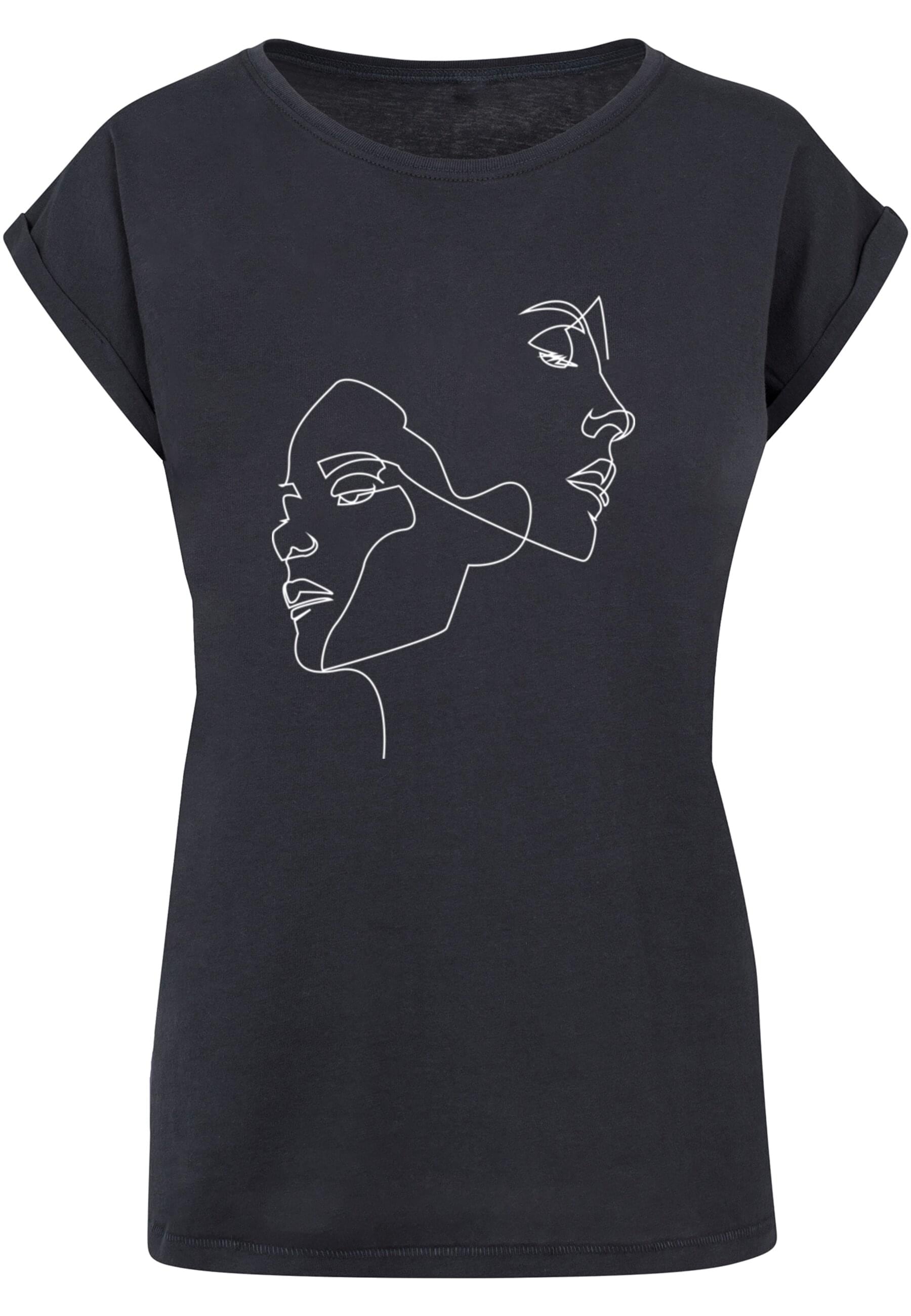 MisterTee T-Shirt »MisterTee Damen Ladies One Line Extended Shoulder Tee«, (1 tlg.)