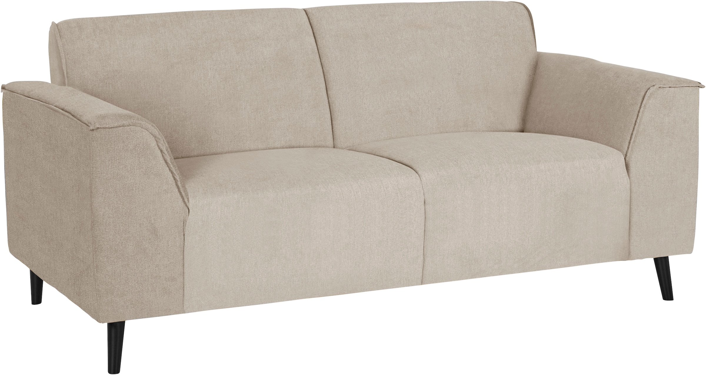 DOMO collection 2-Sitzer "Amora moderne Formensprache, tolle Verarbeitungsdetails, komfortabel" mit Federkern, Fußhöhe passend für gängige Saugroboter