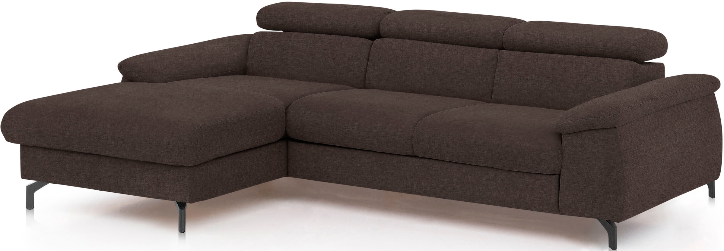 COTTA Ecksofa "Kitty L-Form, B: 242 cm" mit Kopfteilverstellung, optional Schlaffunktion & Bettkasten