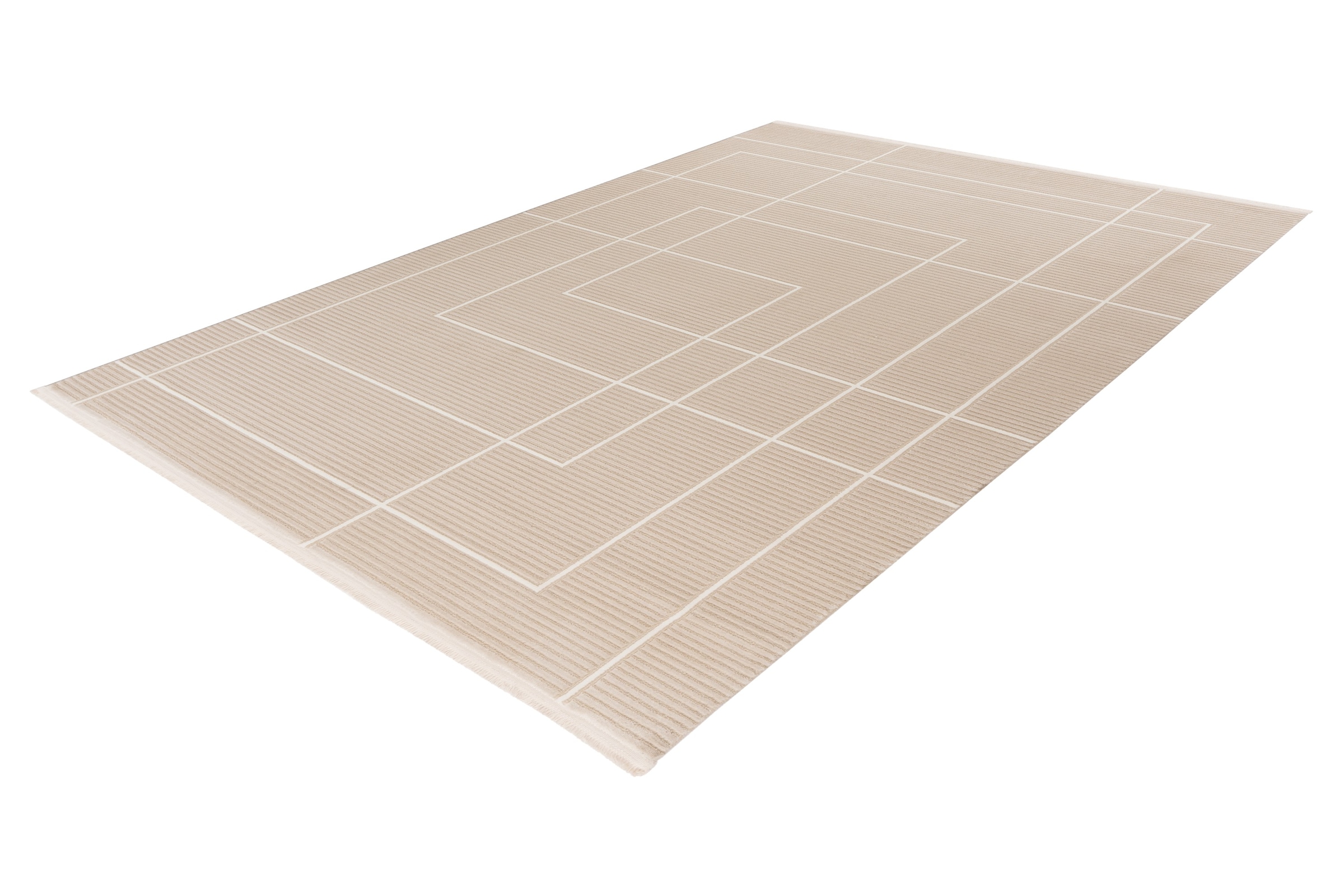 Kayoom Teppich »Stage 125« rechteckig 11 mm Höhe weicher Kurzflor, Hoch Tief Struktur, Wohnzimmer