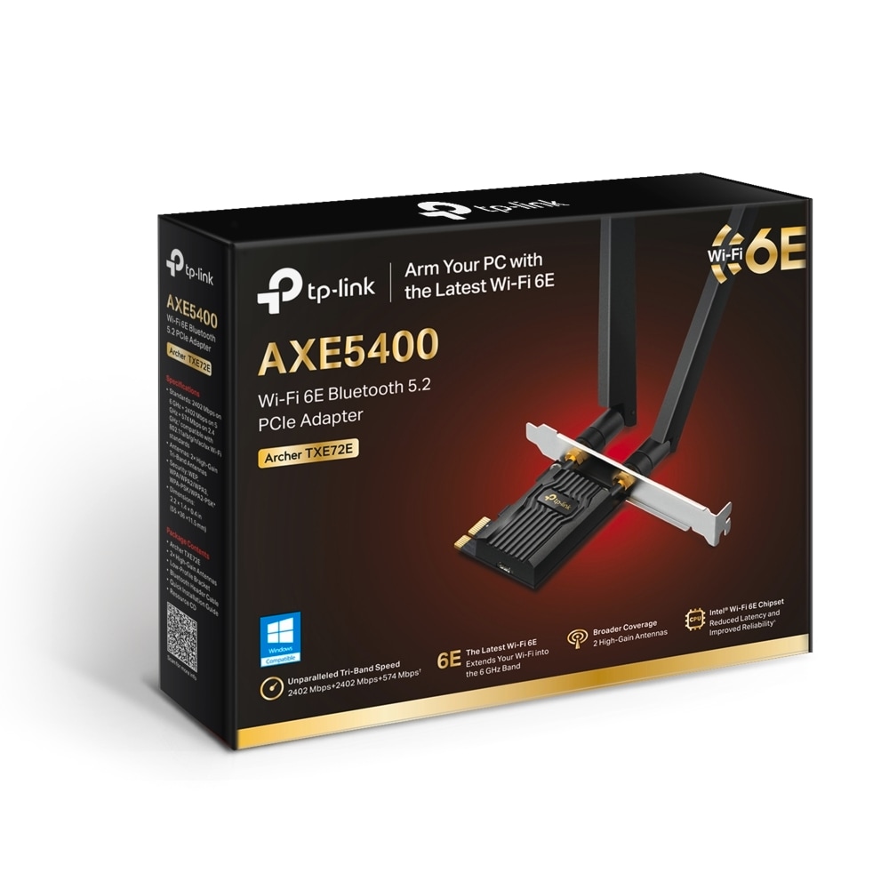 TP-Link Reichweitenverstärker »Archer TXE72E AXE5400 Wi-Fi 6E BT PCI Express Adapter«
