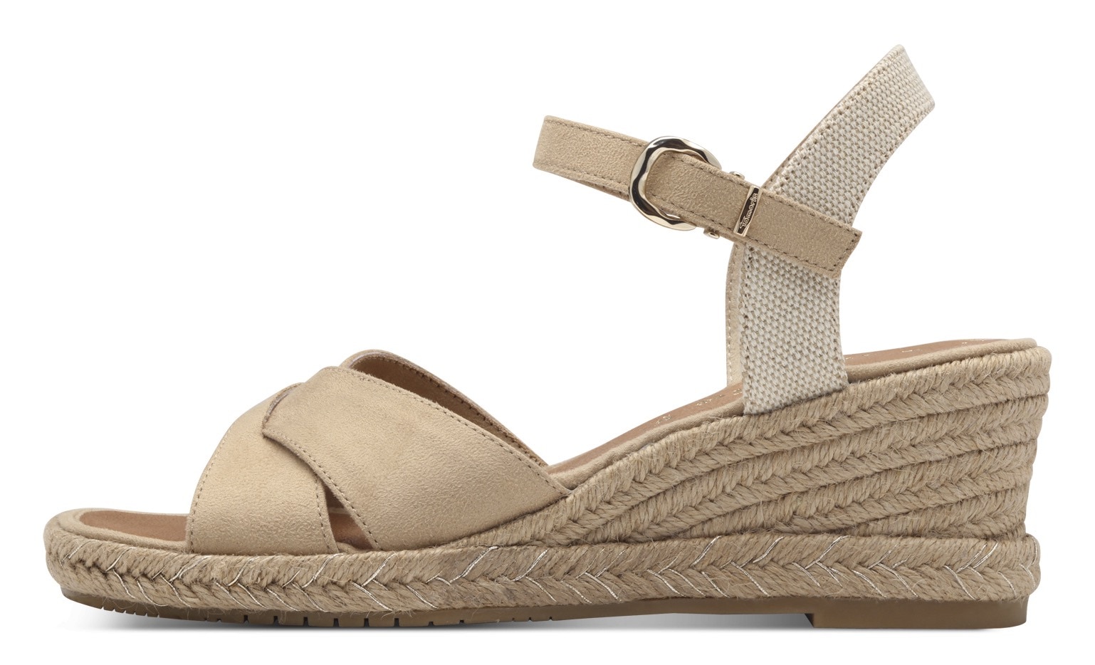Tamaris Keilsandalette, Riemchensandale, Sommerschuh mit modischer Kreuzbandage
