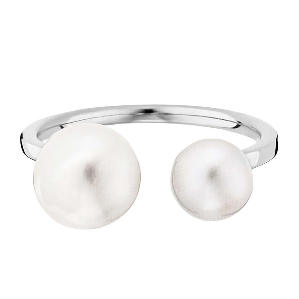 CAÏ Fingerring »925-/ Sterling Silber rhodiniert Perlen«