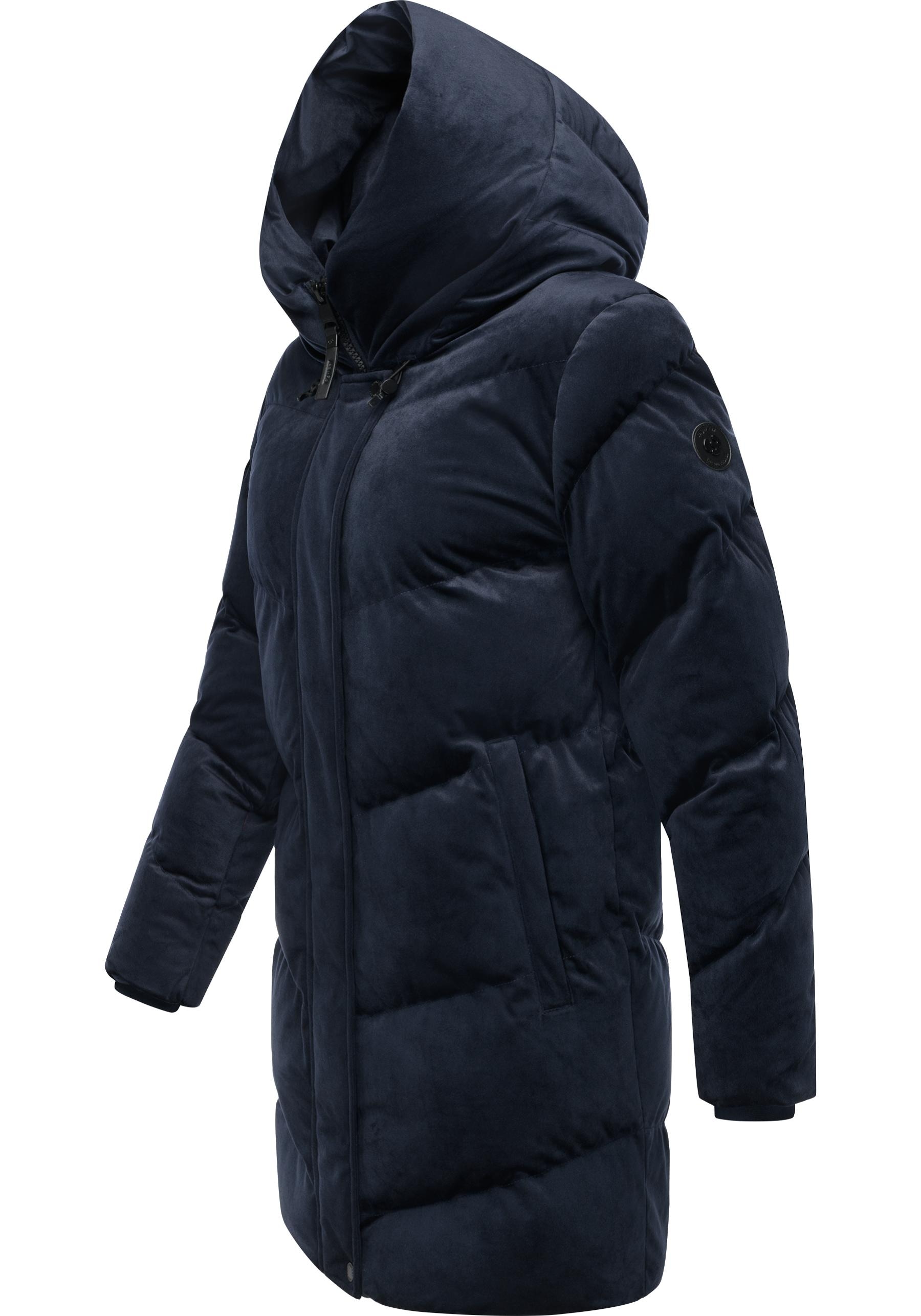 Ragwear Kurzmantel »Avelin Velvet YOUMODO«, Gesteppter Wintermantel aus kuscheligem Samt-Material