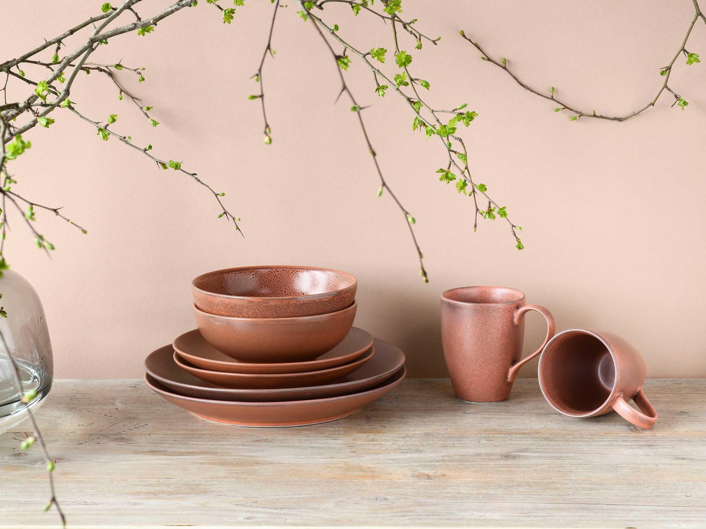 CreaTable Kombiservice "Sierra Nevada" reaktive Spezialglasur, jedes Stück günstig online kaufen