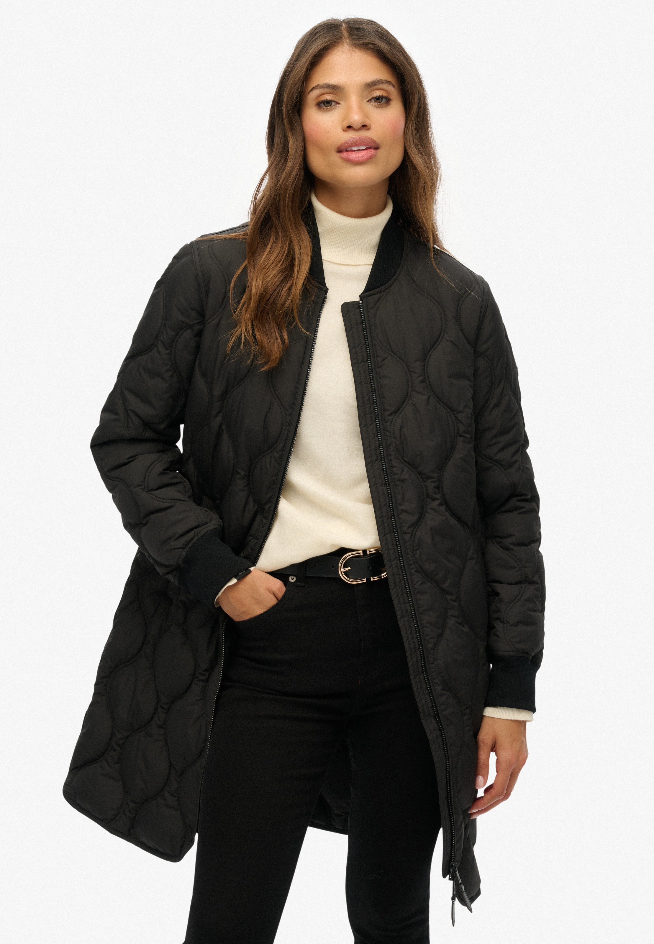 Superdry Steppjacke "LONG QUILTED LINER JACKET", ohne Kapuze günstig online kaufen