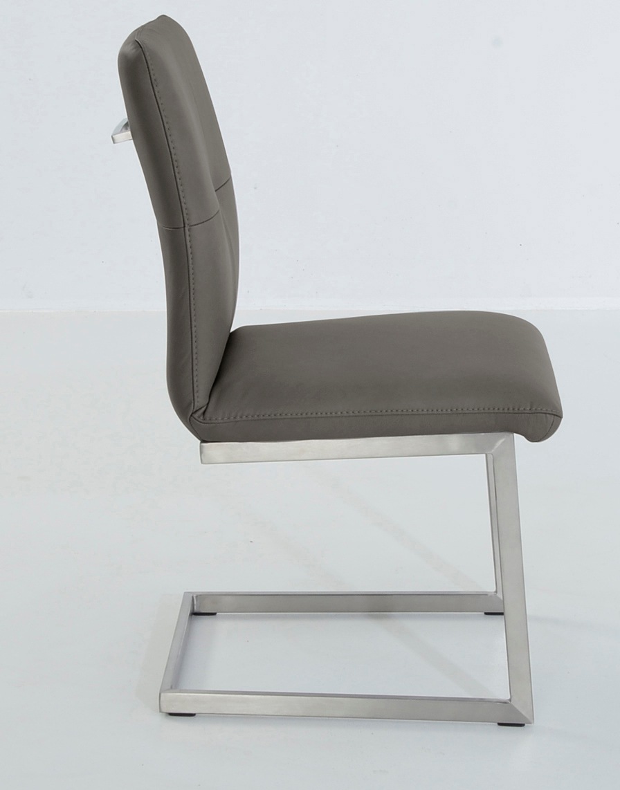 K+W Komfort & Wohnen Freischwinger »6511«, Leder CLOUD, Freischwinger mit Hochkantrohr und praktischem Metallgriff am Rücken