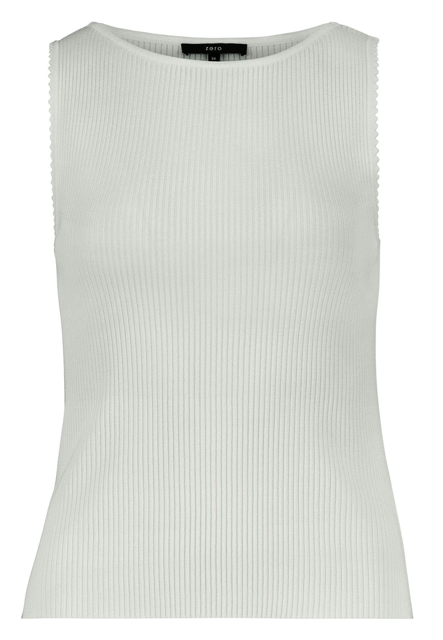 Zero Stricktop »Damen ohne Arm« mit Wellenkante