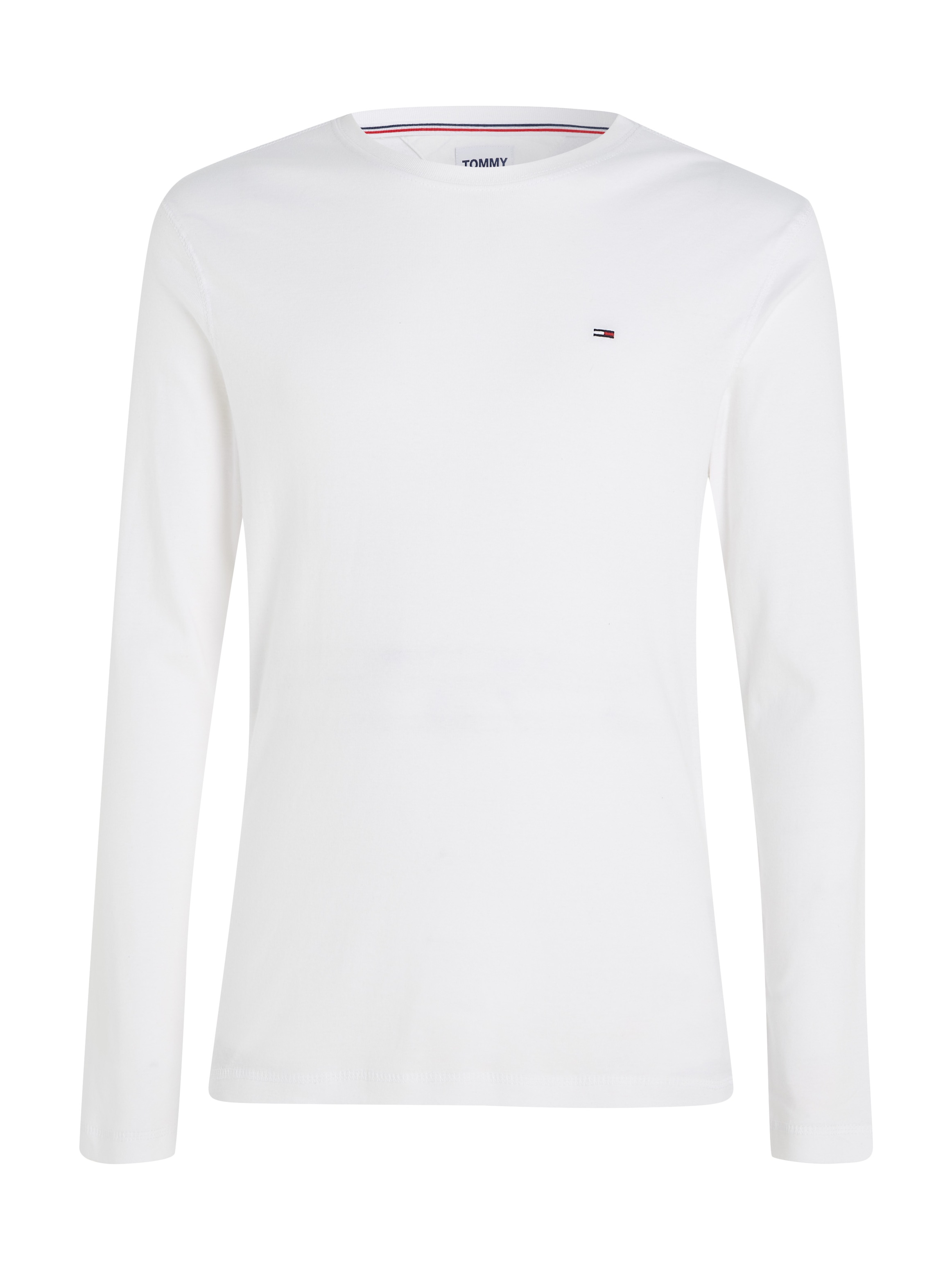 Tommy Jeans T-shirt à Manches Longues Original Ribbed Organic Cotton Classic White XL Homme 6