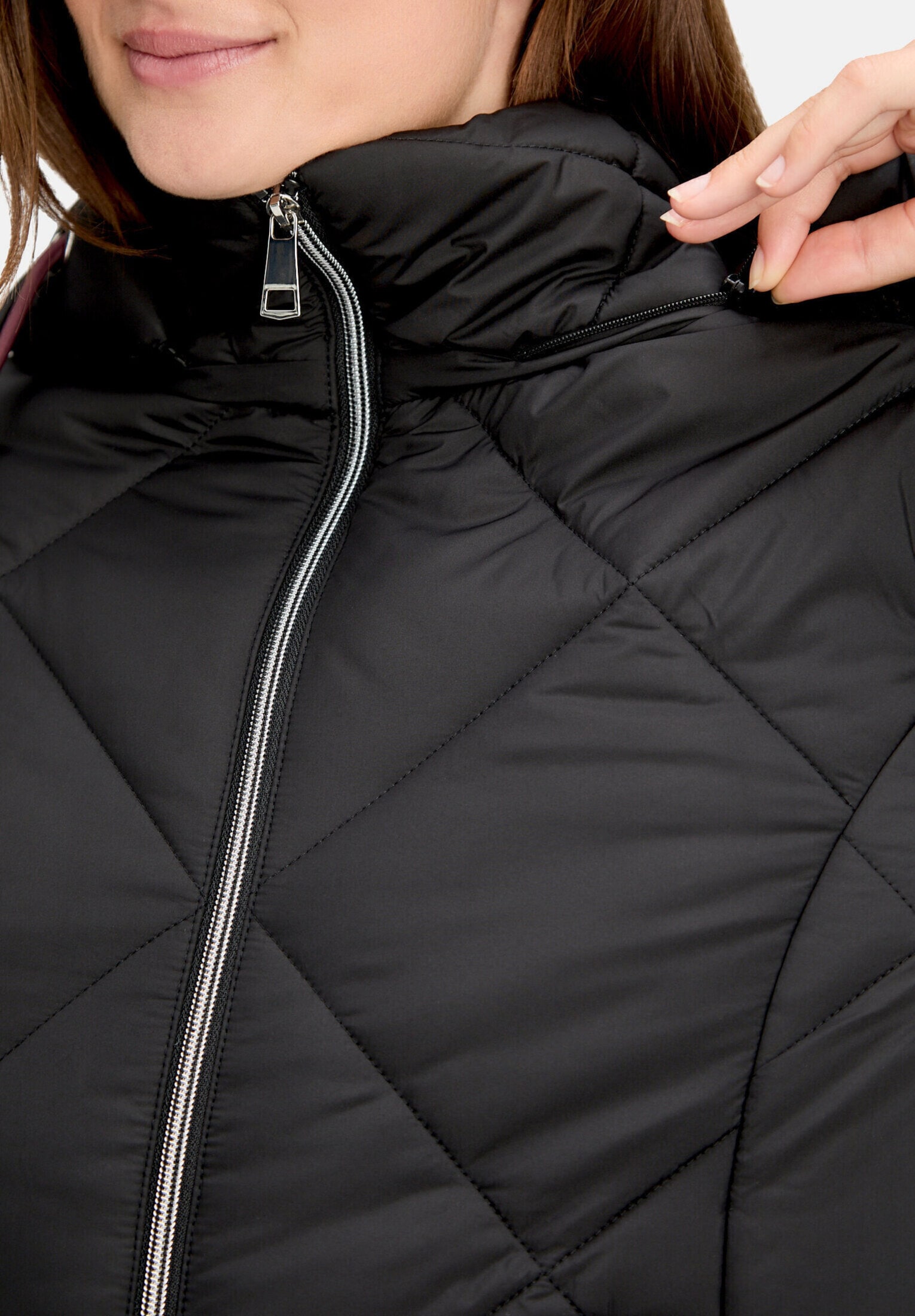 Cartoon Steppjacke »Damen mit Plüsch« mit Kapuze