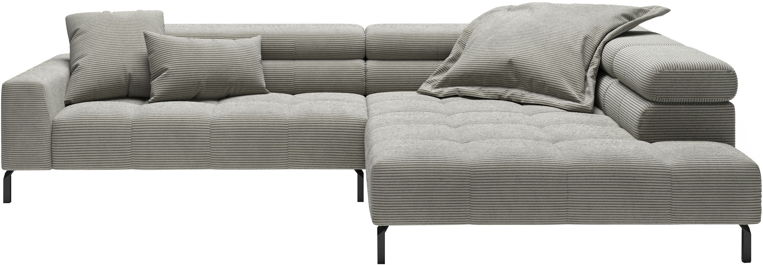 Home affaire Ecksofa "Claya, 311 cm breit, L-Form, inkl. Kopfteilverstellung" mit elektrischem Sitzvorzug im Hauptelement