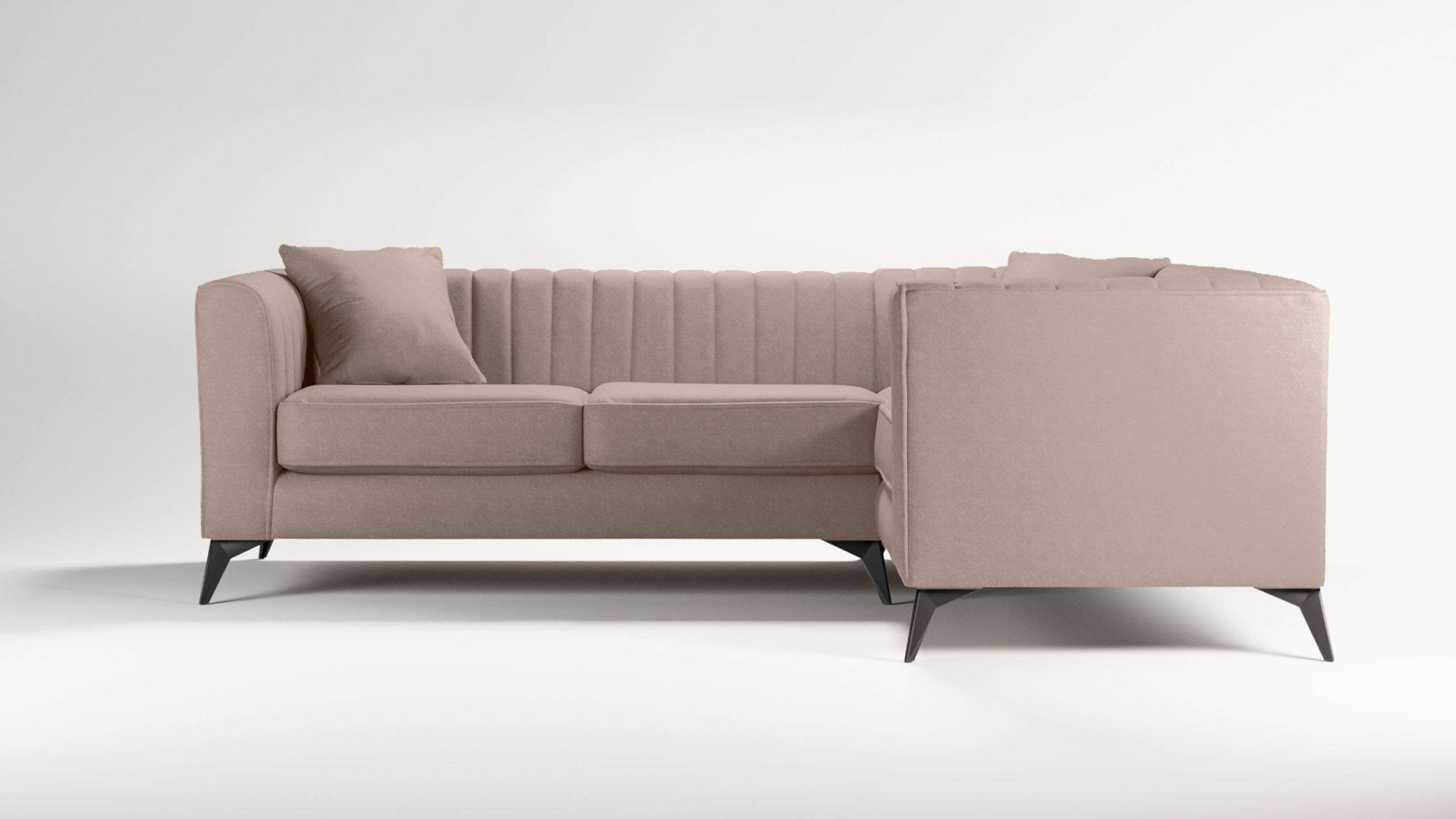 Places of Style Ecksofa "MATTHEW B/T/H: 240/167/74 cm", L-Form, Steppung im günstig online kaufen