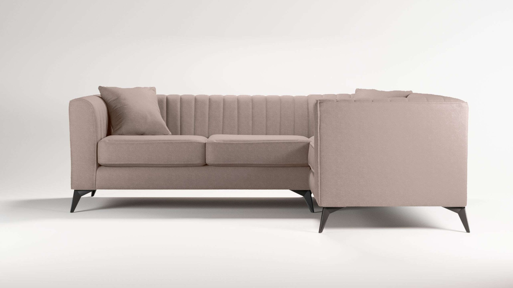 Places of Style Ecksofa "MATTHEW L-Form ideal für kleine Räume, Maße B/T/H: günstig online kaufen
