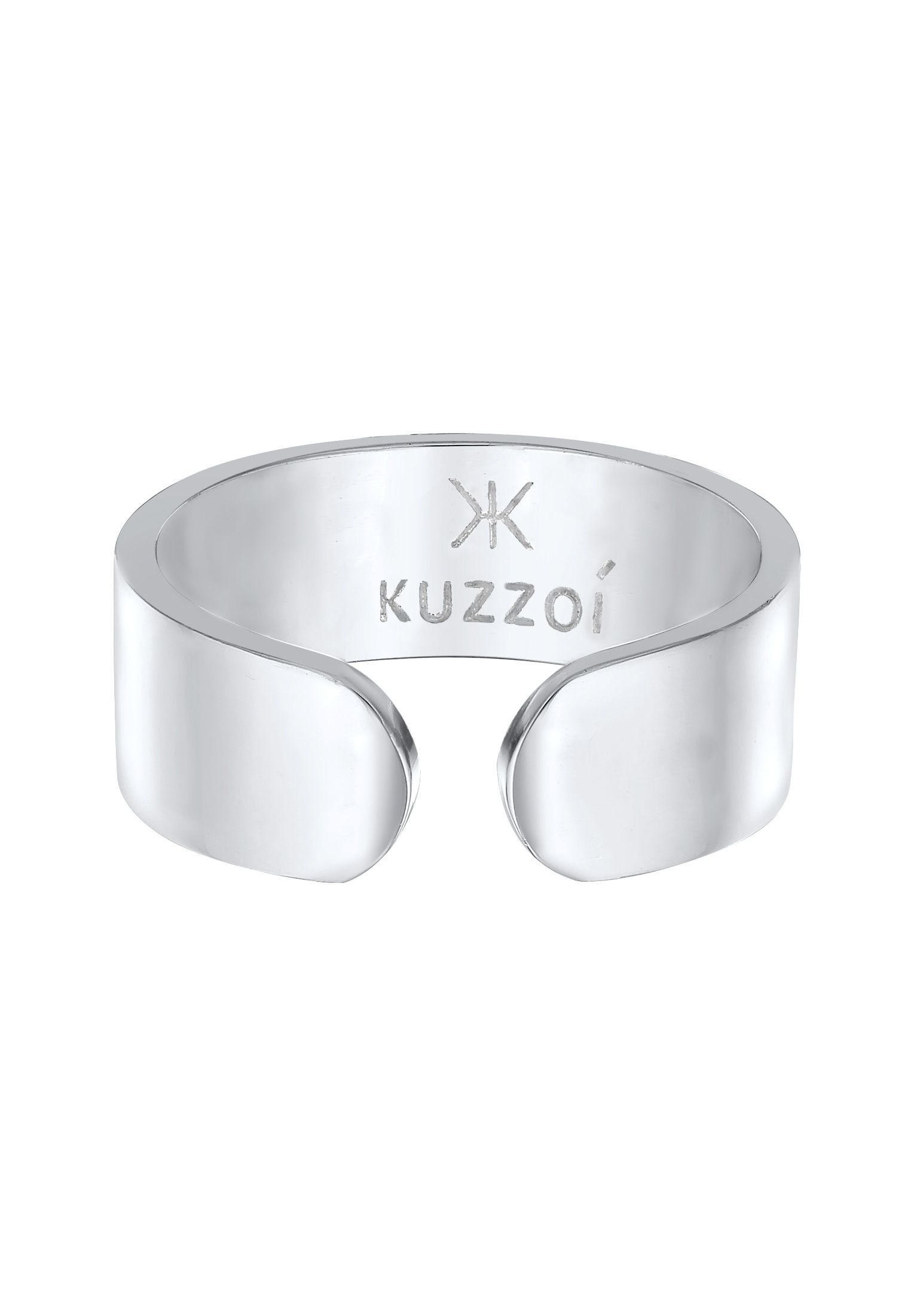 Kuzzoi Silberring »Bandring Klares Design Offen 925 Silber«