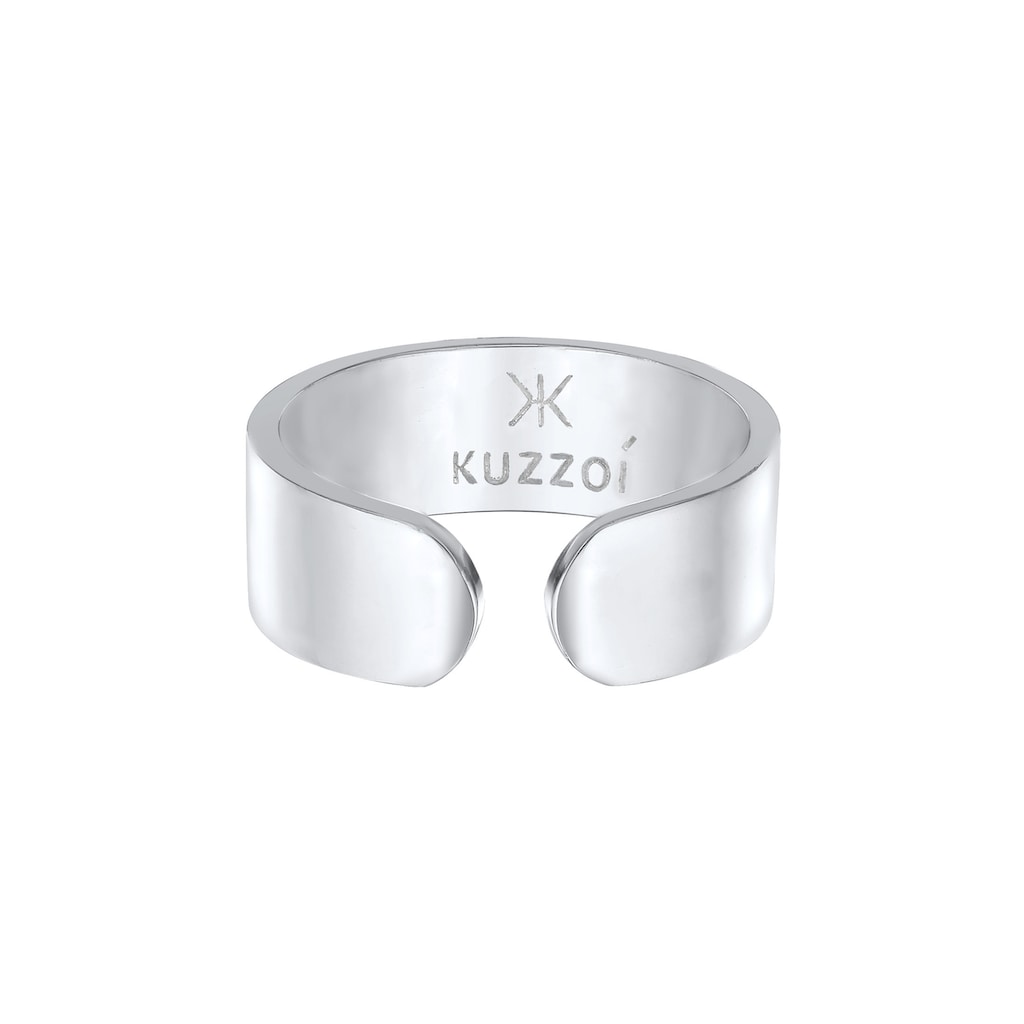 Kuzzoi Silberring »Bandring Klares Design Offen 925 Silber«