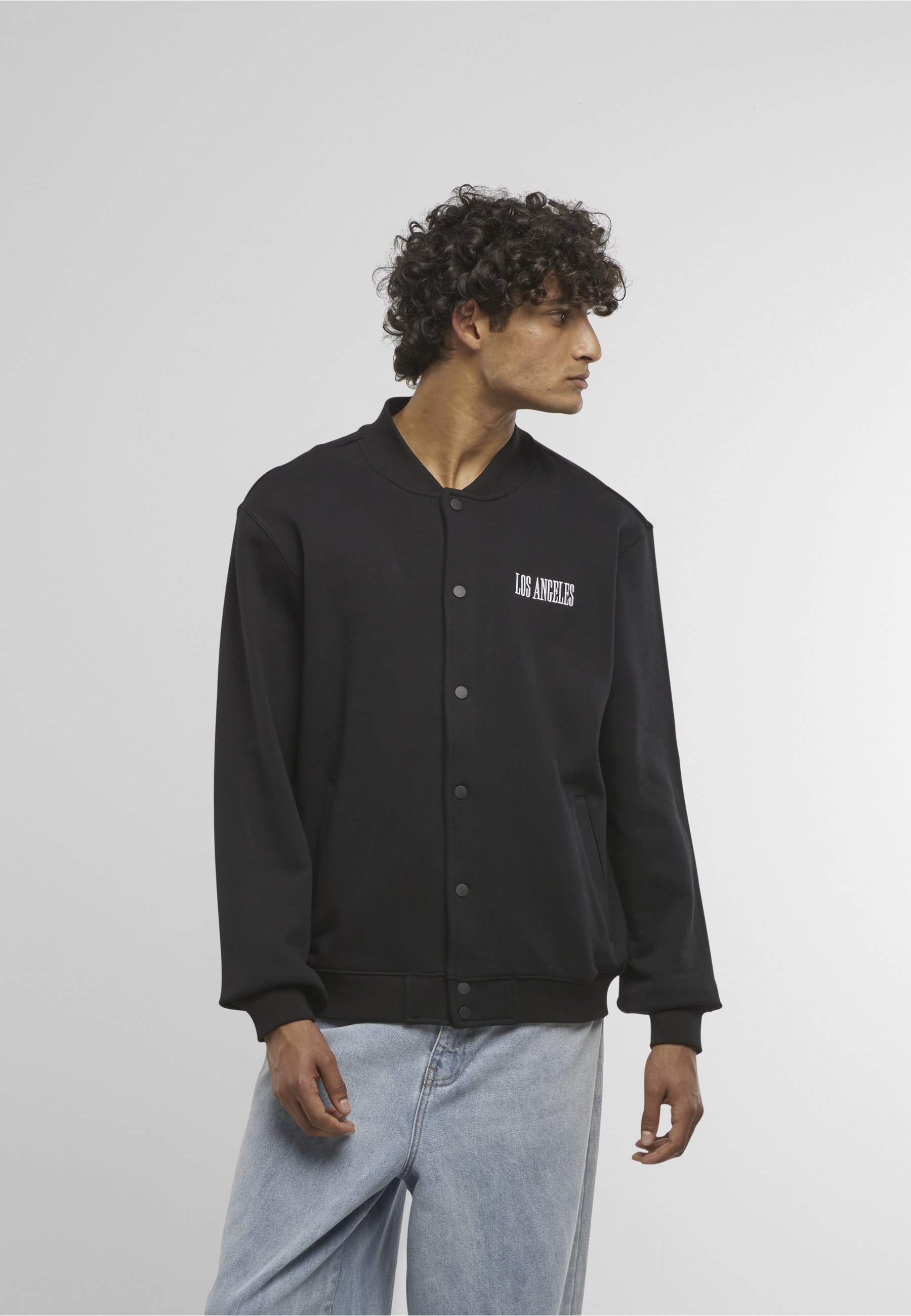 MisterTee Collegejacke »MisterTee Los Angeles EMB Heavy Tonal College Jacket« 1 Stk. tlg. ohne Kapuze