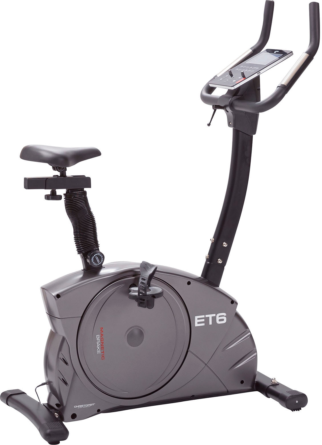 Christopeit Sport Ergometer "ET 6", (mit LCD-Display), Schwungmasse ca. 12 kg, 24 Widerstandsstufen