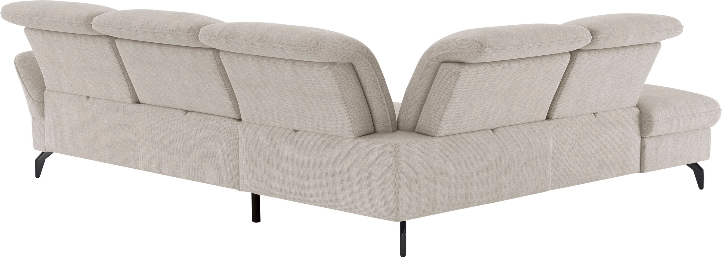sit&more Ecksofa »Leandro L-Form«, Wahlweise mit Bett-, Kopfteil - und Armlehnfunktion, sowie Stauraum