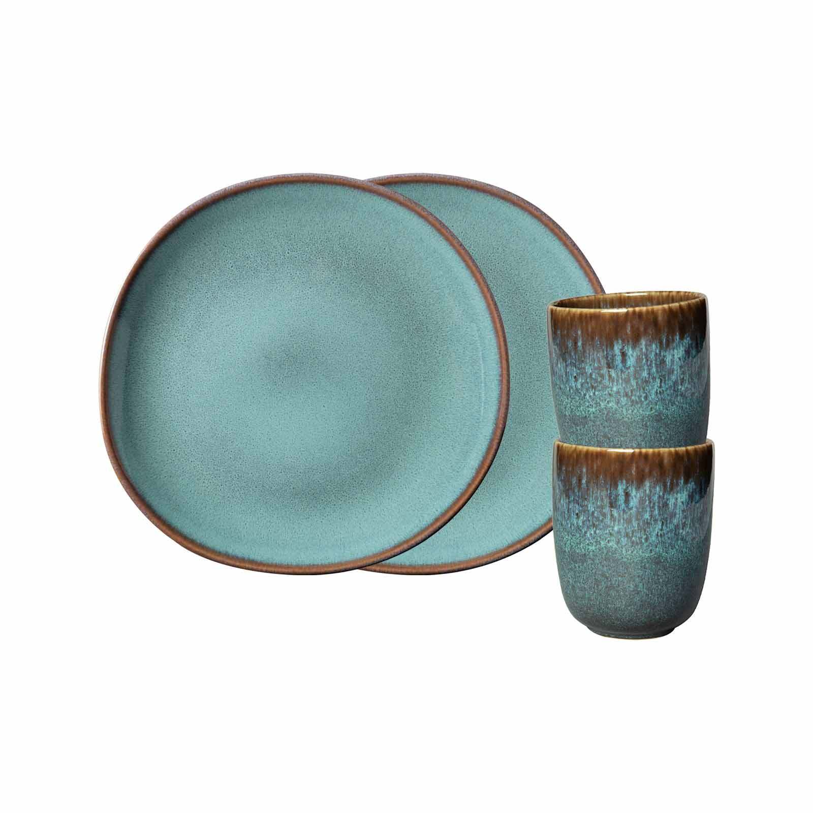 like. by Villeroy & Boch "Frühstücks-Set Lave 4er Set" Spülmaschinenfest, Mikrowellensicher
