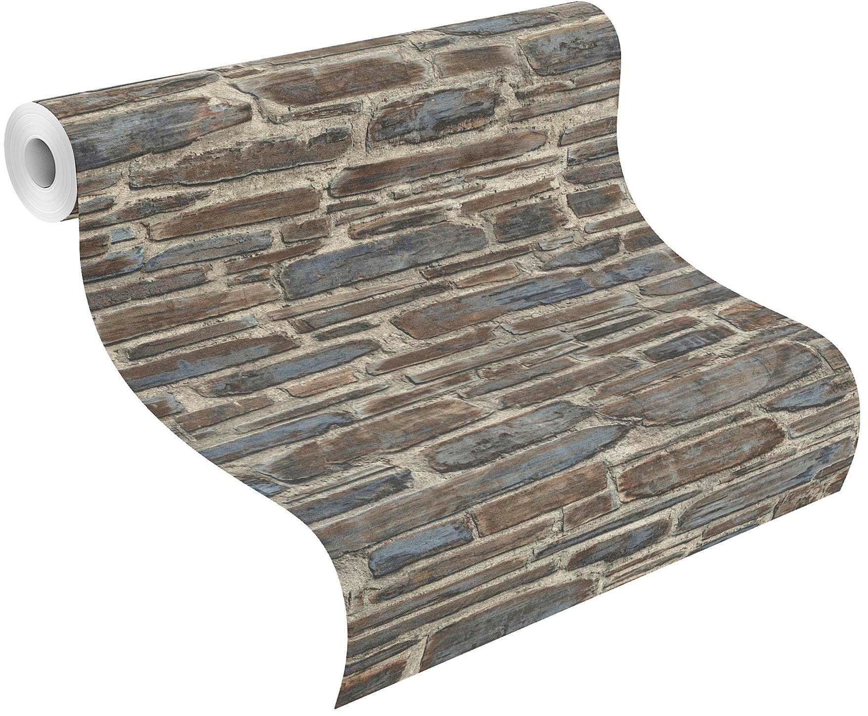 Rasch Vinyltapete »#Tapetenwechsel« Steinoptik | gemustert geprägt