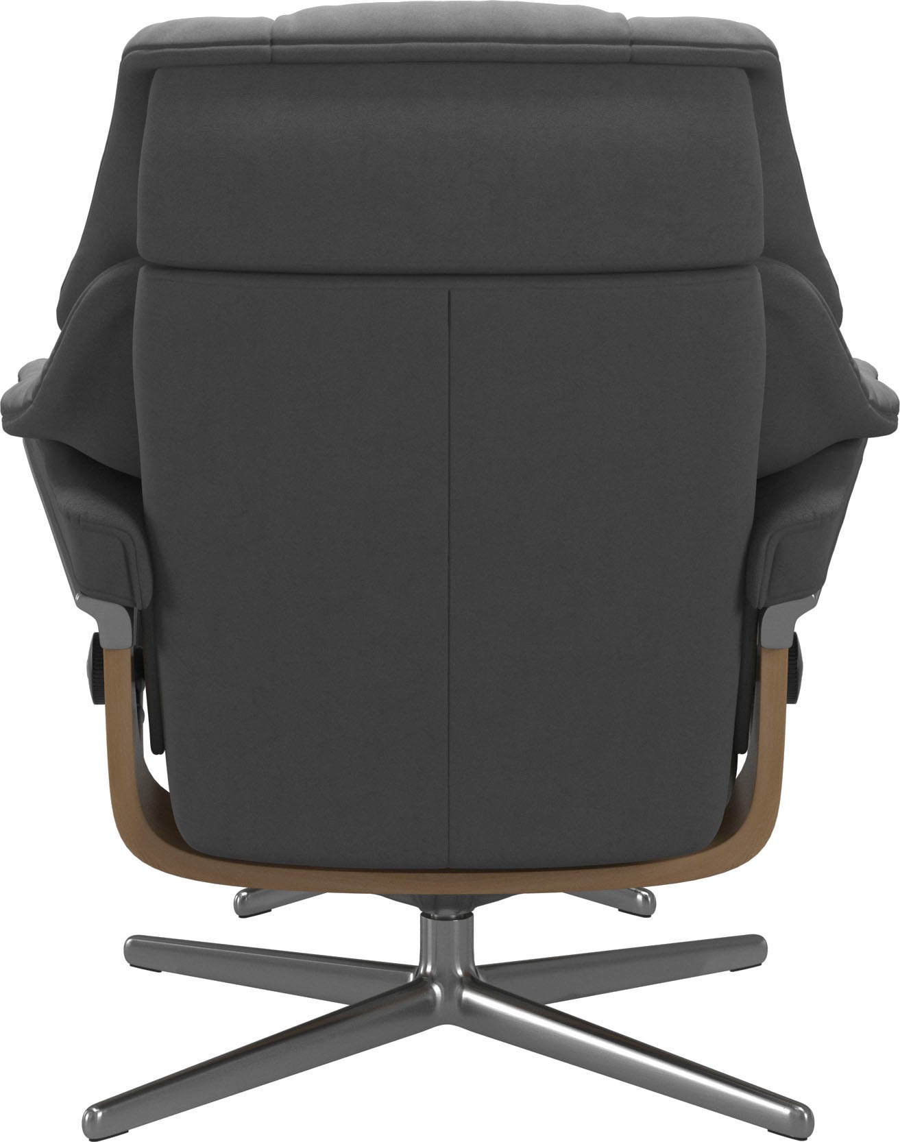 Stressless® Relaxsessel »Reno«, (Set, Relaxsessel mit Hocker), mit Hocker, mit Cross Base, Größe S, M & L, Holzakzent Eiche