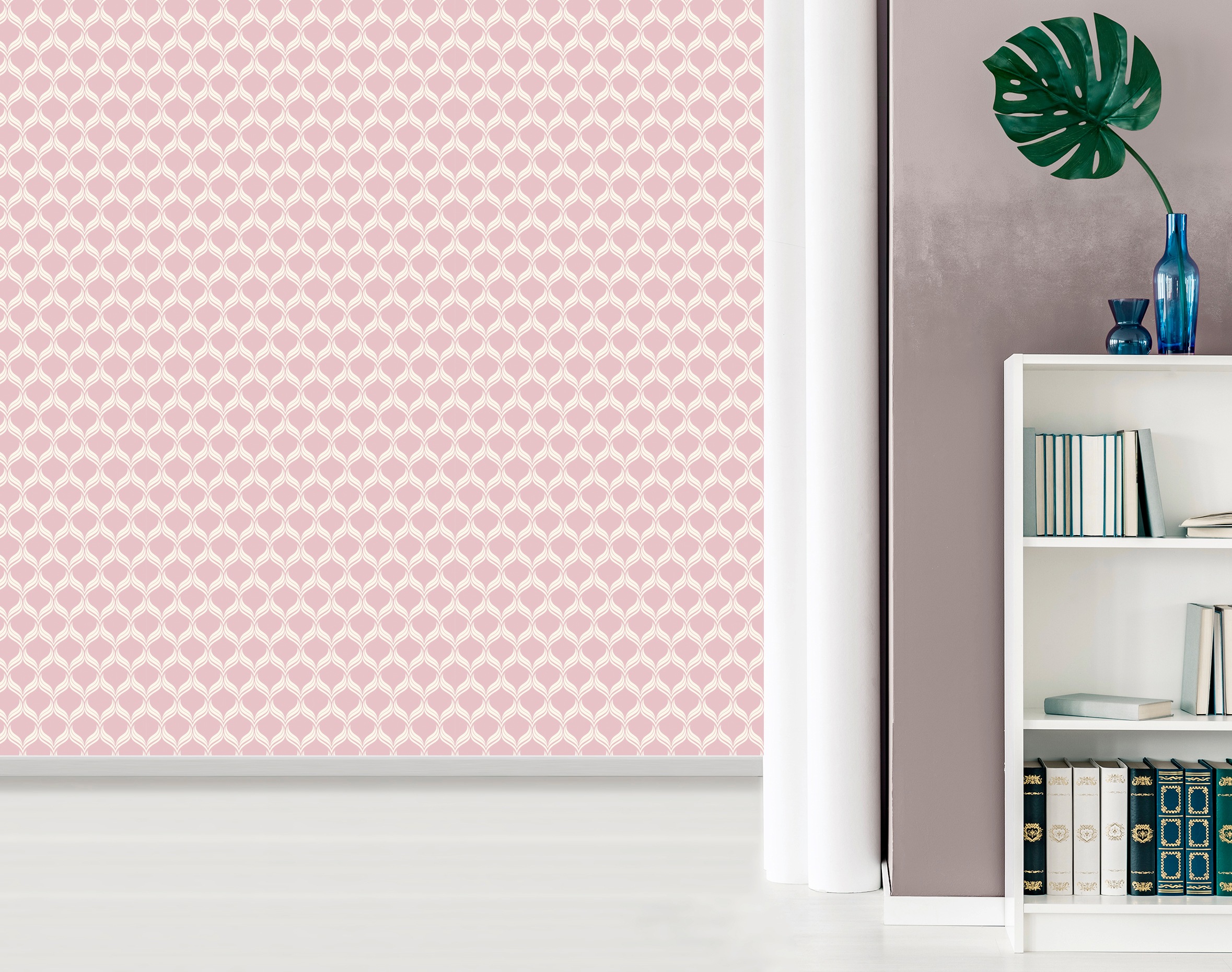 queence Vinyltapete »Gerda«, bedruckt-Barock-Antikoptik-Kunst, 90x250cm, selbstklebend, kinderleichte Anbringung, Sticker