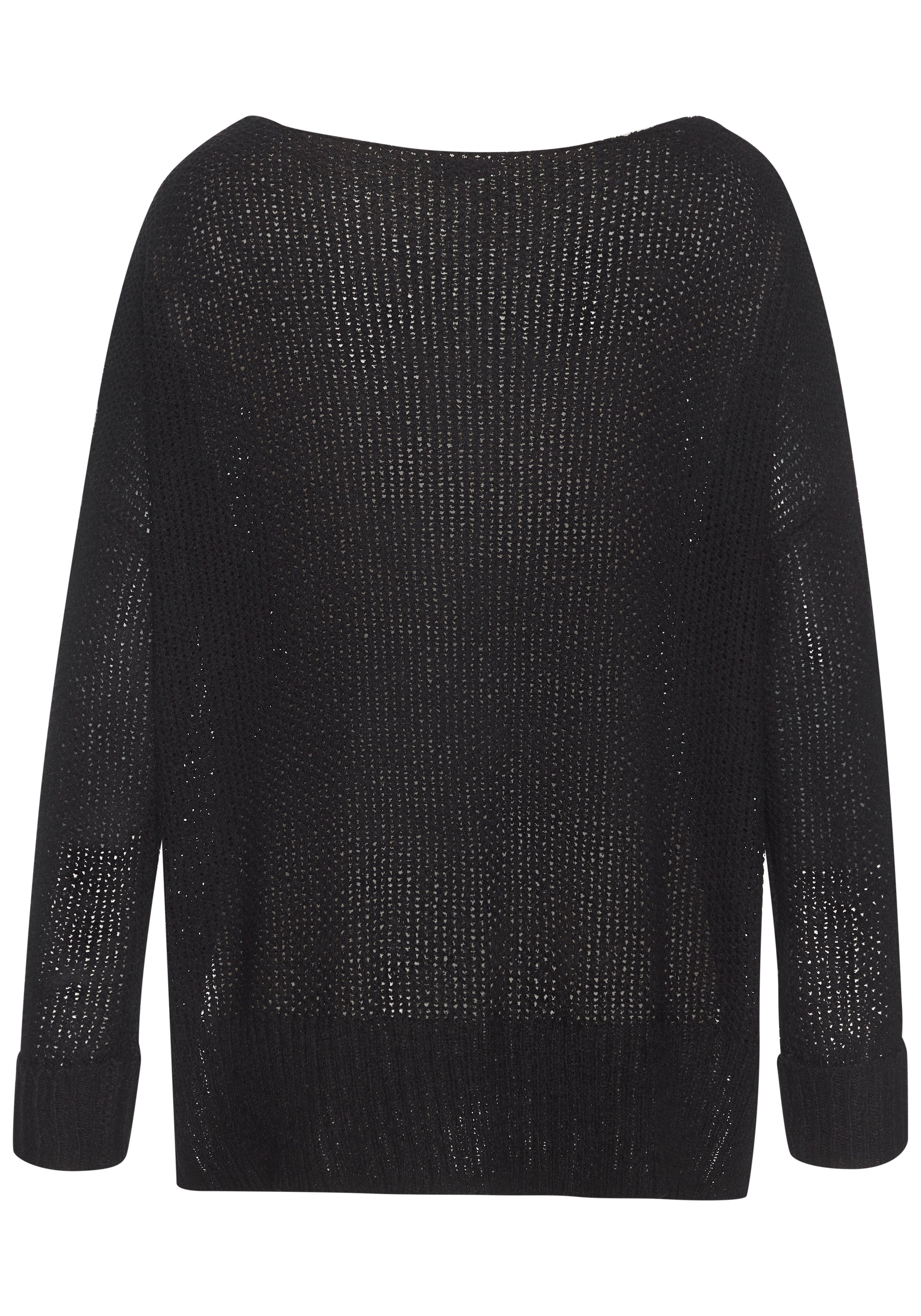 Thumbnail - LASCANA V-Ausschnitt-Pullover, leichter Pullover in grobem Strick