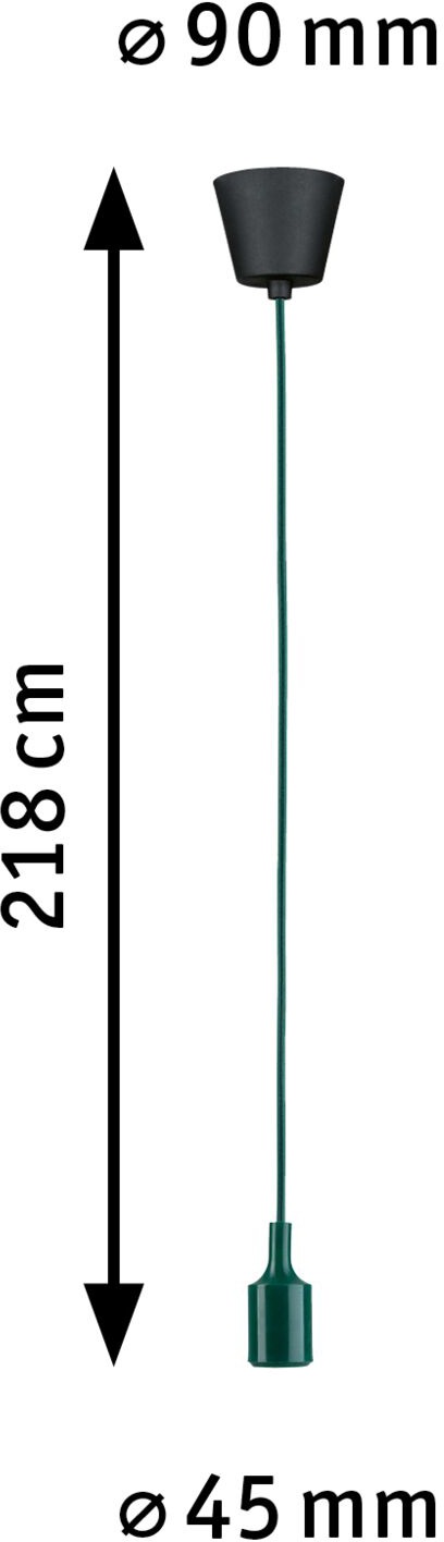 Paulmann Pendelleuchte »Ketil«, 1 flammig, Leuchtmittel E27 | ohne Leuchtmittel, E27, max. 1x60W E27, 230V, Stoff/Silikon