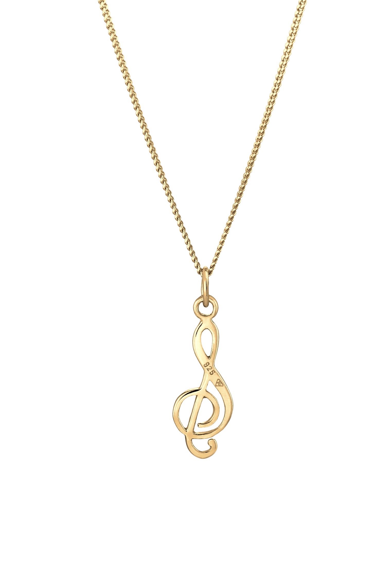 Elli Kette mit Anhänger »Notenschlüssel Musik Symbol 925 Silber«