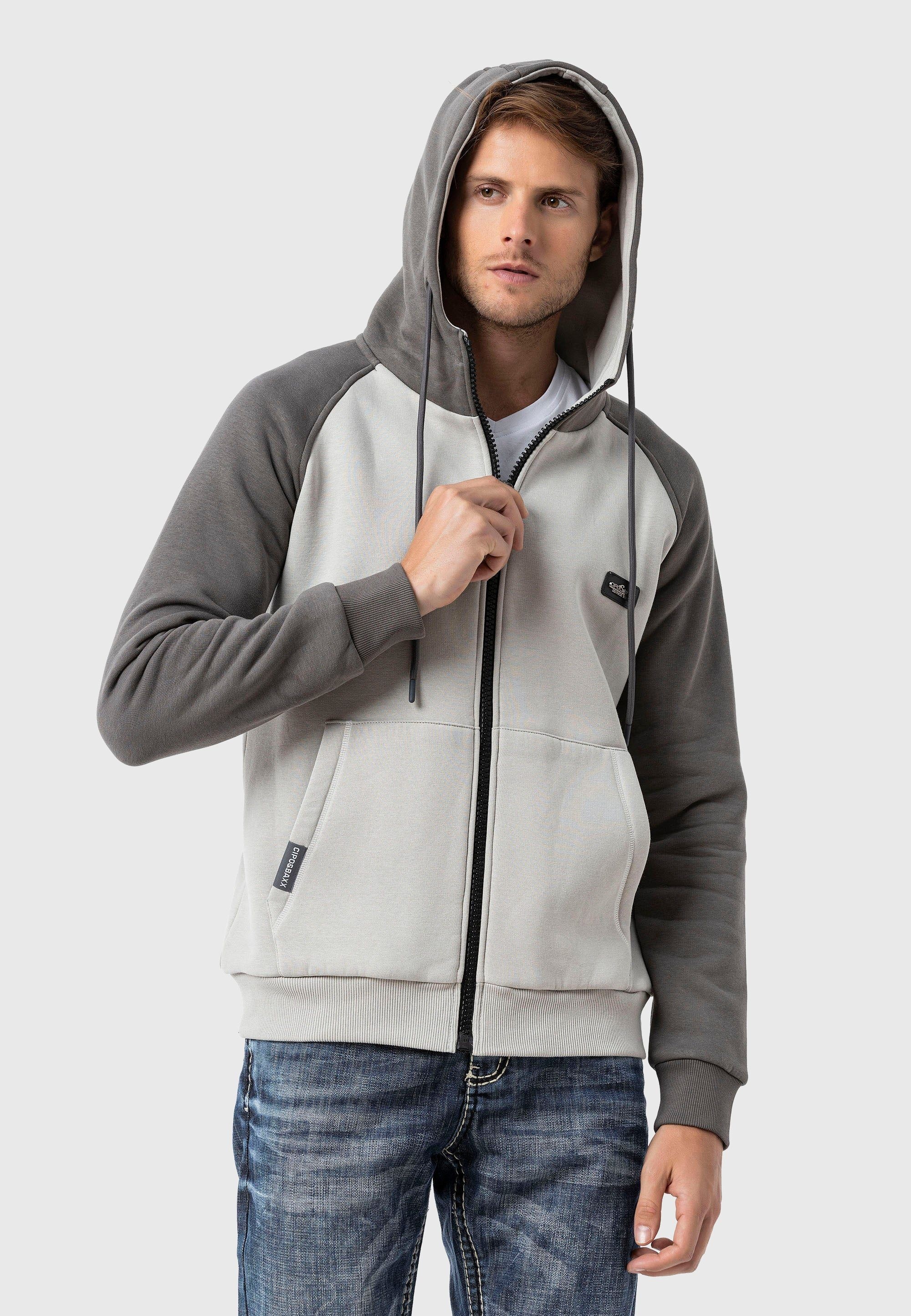 Cipo & Baxx Sweatjacke »Sweatjacken« 1 im 2-Farben-Design