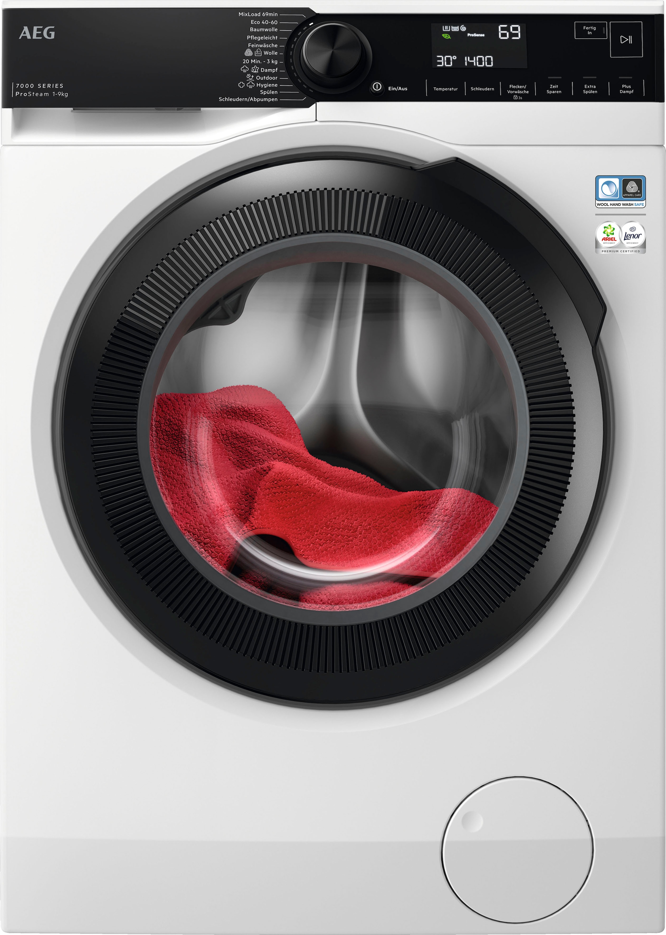 AEG Waschmaschine Serie 7000 mit ProSteam-Technologie "LR7FA69FL" 9 kg 1600 günstig online kaufen