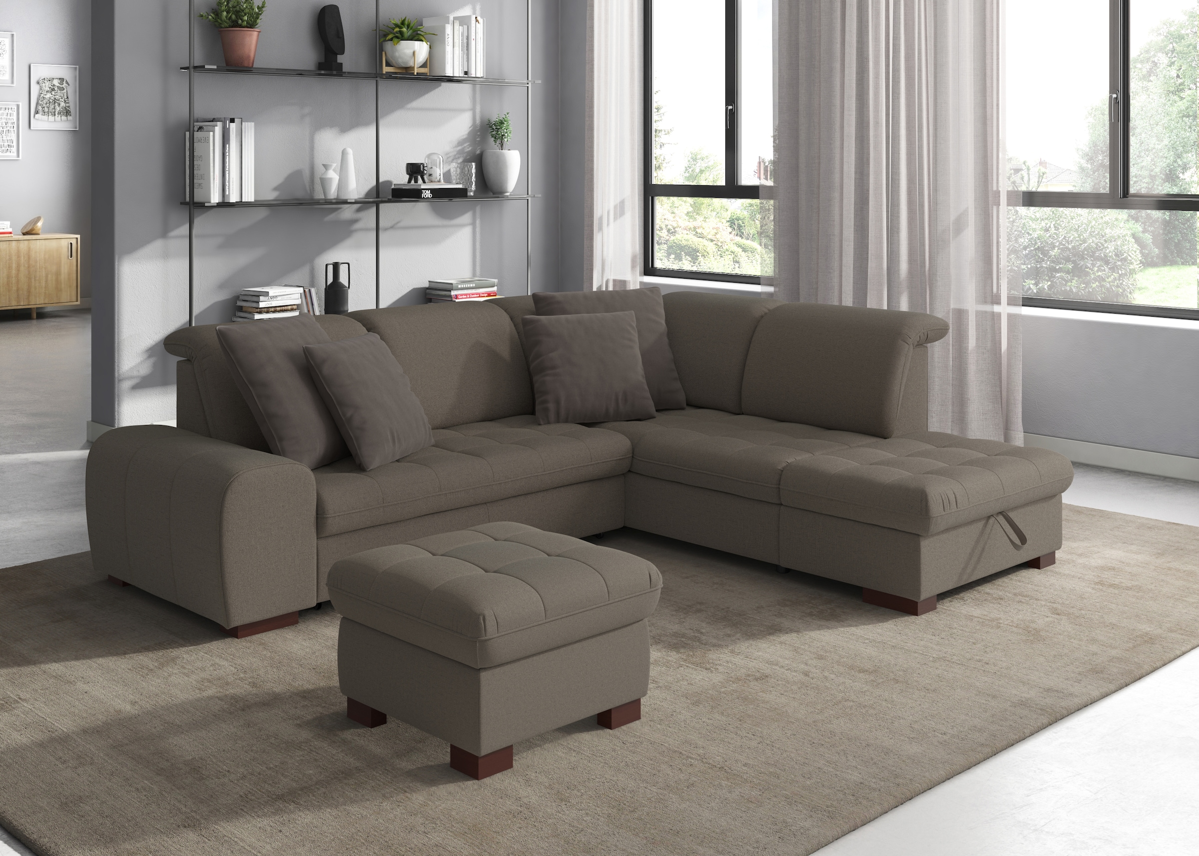 sit&more Ecksofa "Luxor L-Form", wahlweise mit Bettfunktion, Stauraum und K günstig online kaufen