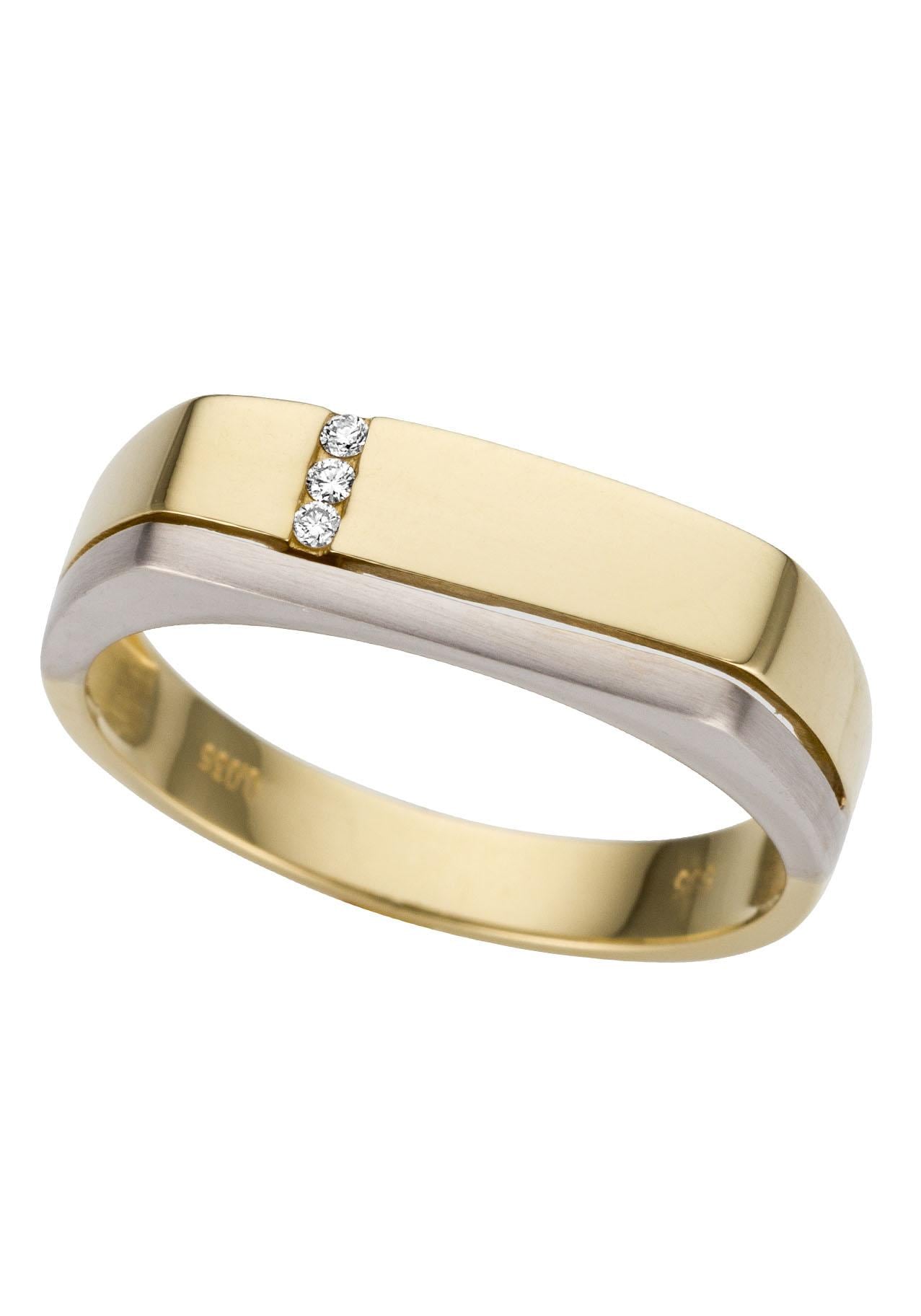 Firetti Goldring »Schmuck Geschenk Gold 333 Herrenring Goldring«, mit Brillanten