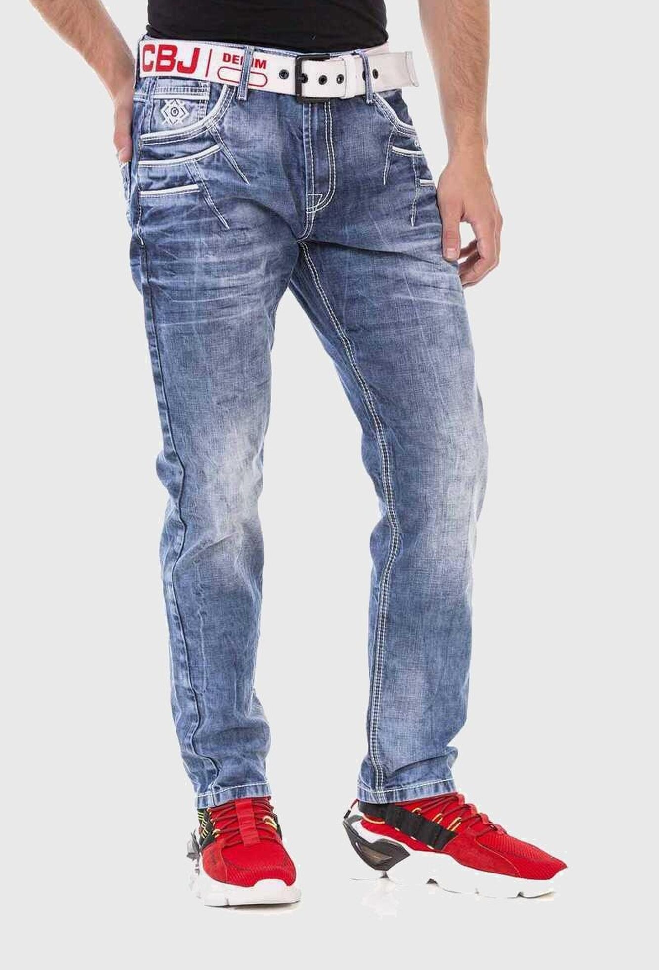 Cipo & Baxx Slim-fit-Jeans »Cipo & Baxx Jeans« im washed Look