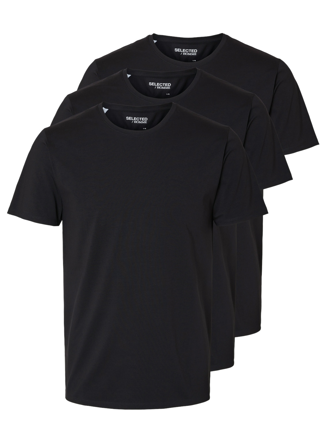 T-Shirt »SLHROLAND SS O-NECK TEE 3-PACK NOOS«