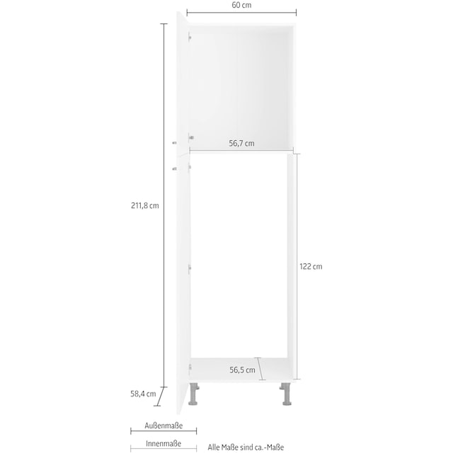 OPTIFIT Kühlumbauschrank »Elga«, mit Soft-Close-Funktion,  höhenverstellbaren Füßen, Breite 60 cm bestellen | BAUR