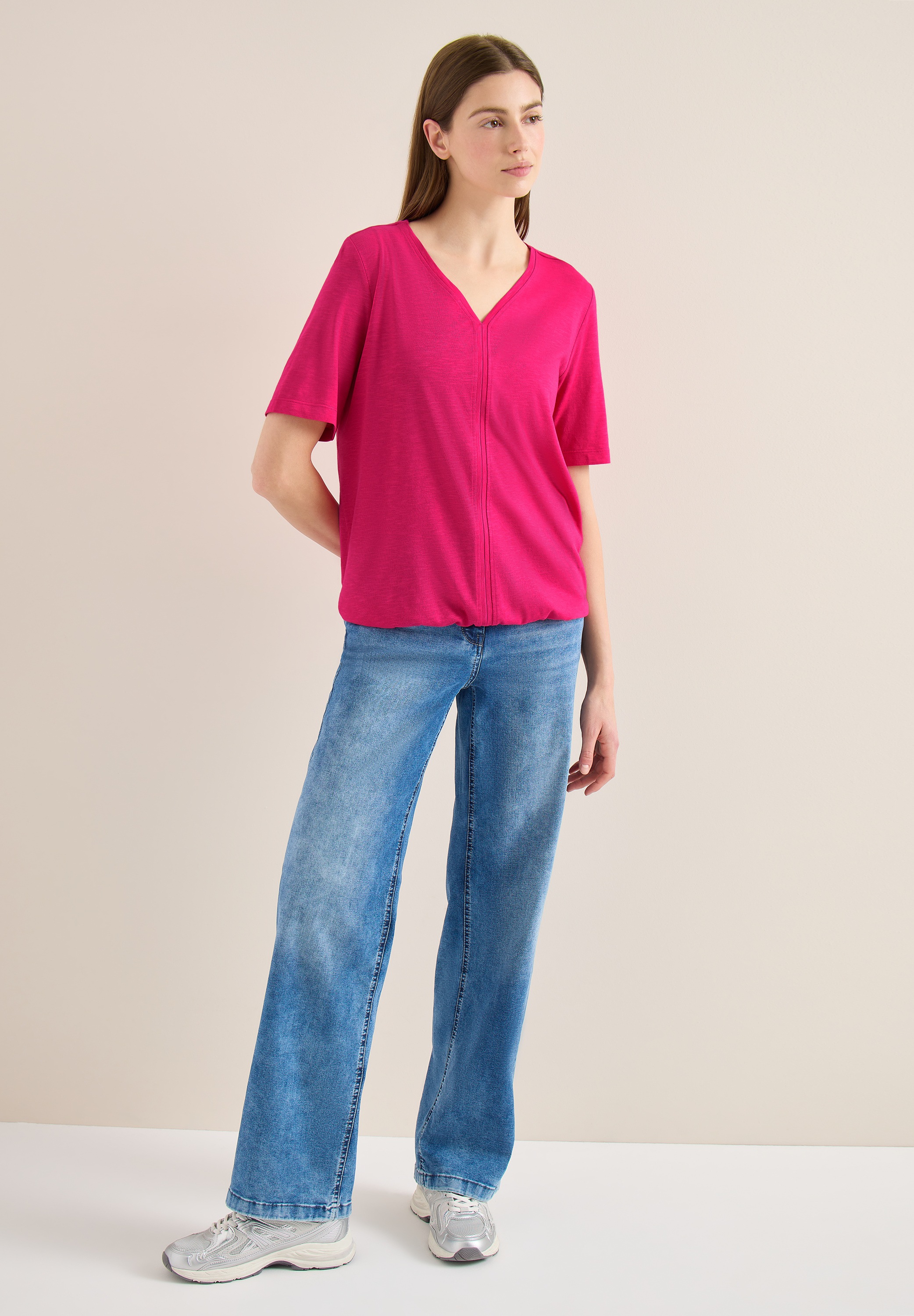 Thumbnail - Cecil T-Shirt in Unifarbe